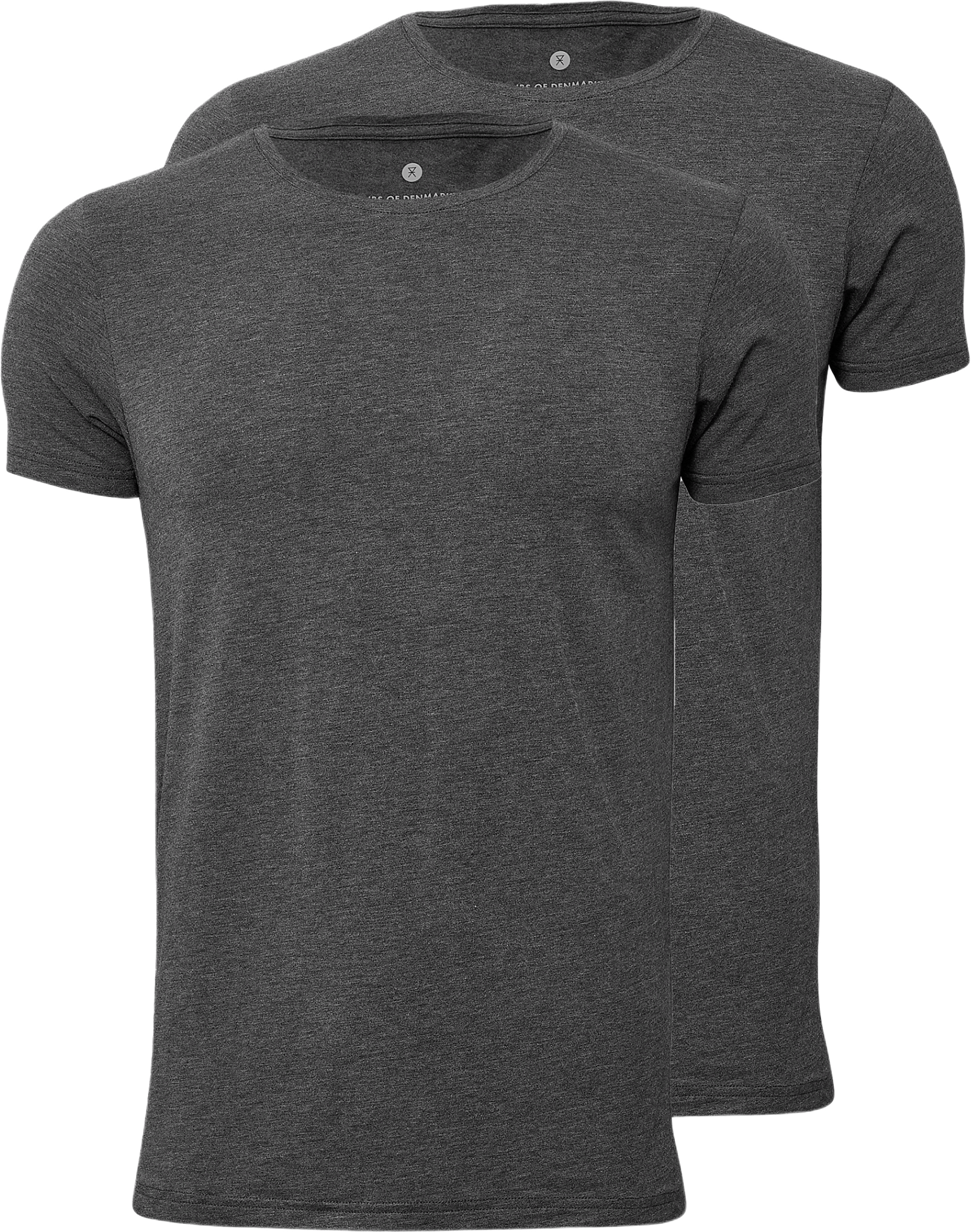 2-pack Bambu, T-shirt O-neck, Svart, från JBS of Denmark, i färgen dark grey melange.