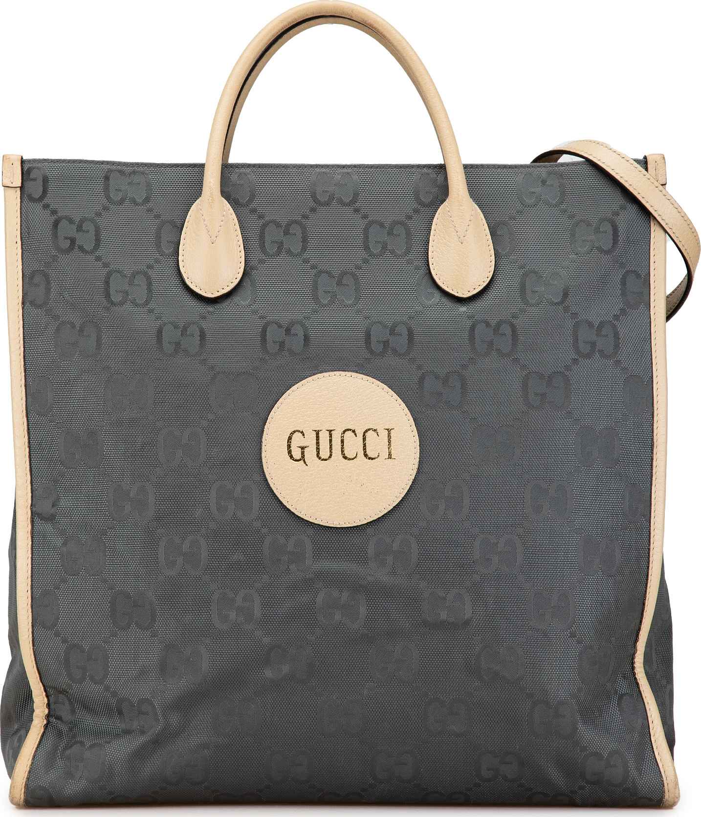 Gucci Gg Nylon Off The Grid Satchel, från Luxclusif, i färgen dark gray.