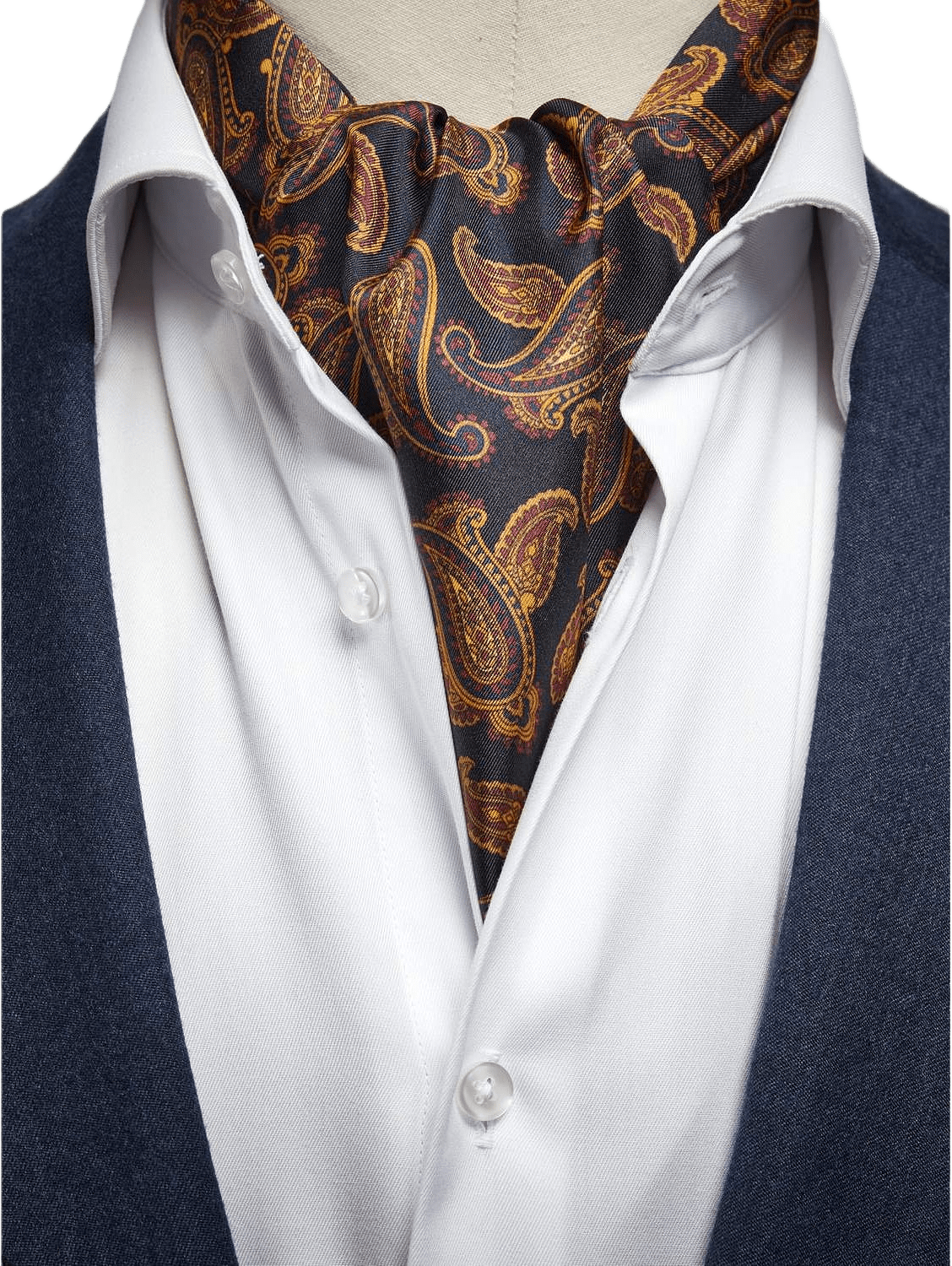 Silk Single Pointed Ascot Paisley