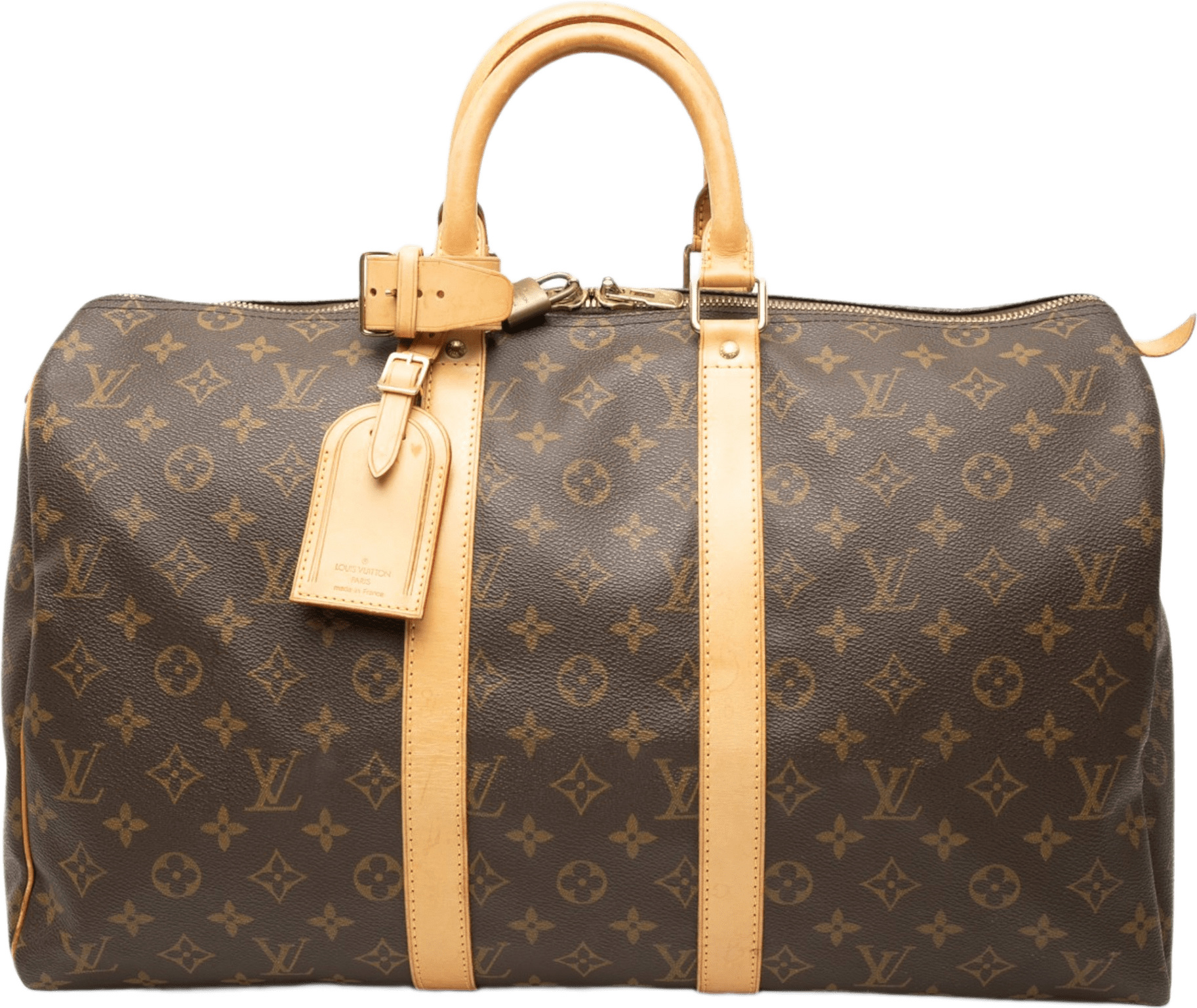 Louis Vuitton Monogram Keepall 45, från Luxclusif, i färgen brown.