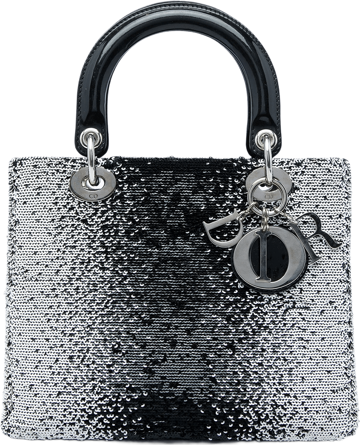 Dior Medium Sequins Lady Dior, från Luxclusif, i färgen svart.