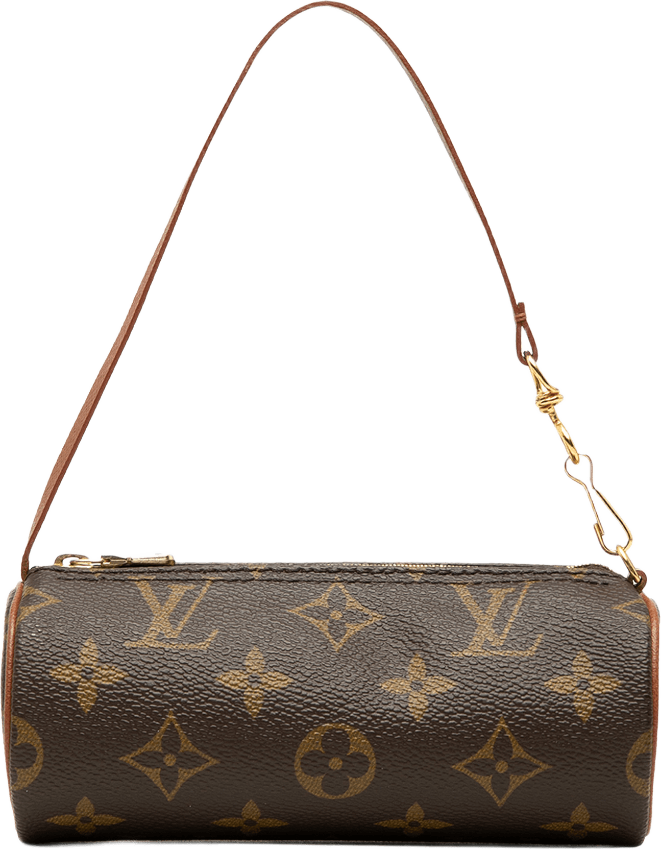 Louis Vuitton Monogram Papillon Pochette, från Luxclusif, i färgen brun.