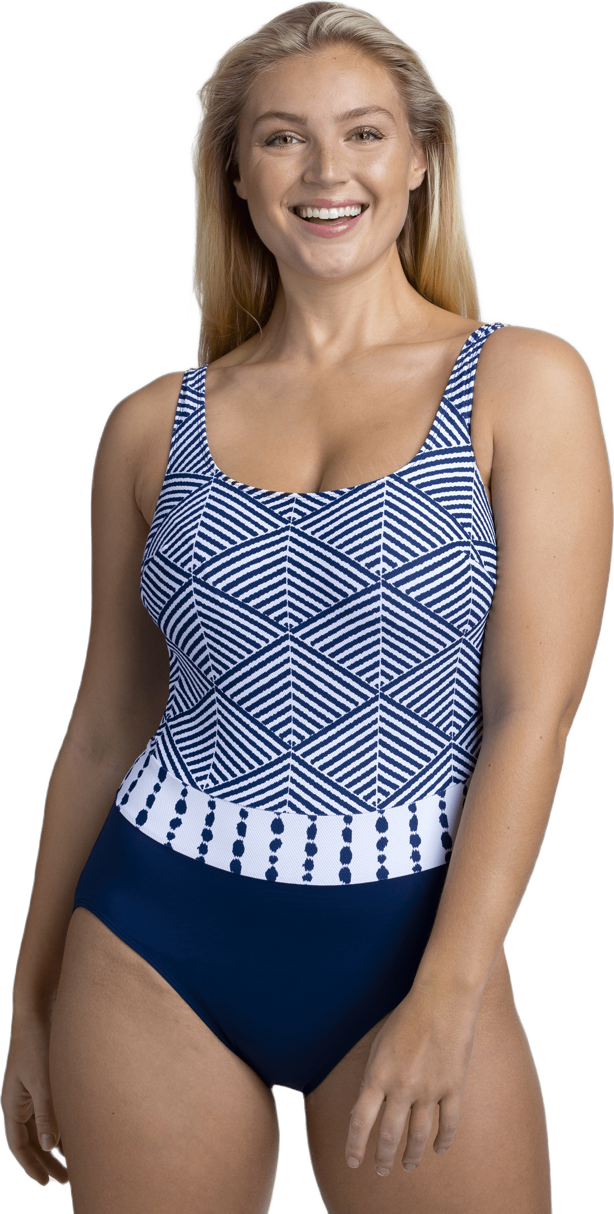 Azur Baddräkt, från Miss Mary of Sweden, i färgen navy blå.