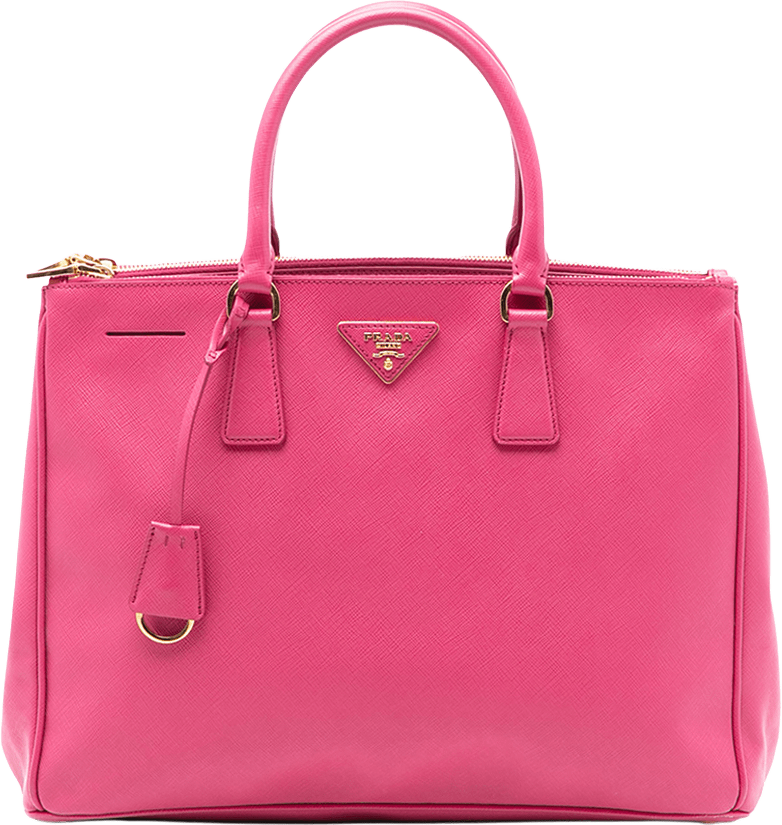 Prada Medium Saffiano Lux Galleria Double Zip Satchel, från Luxclusif, i färgen blush.