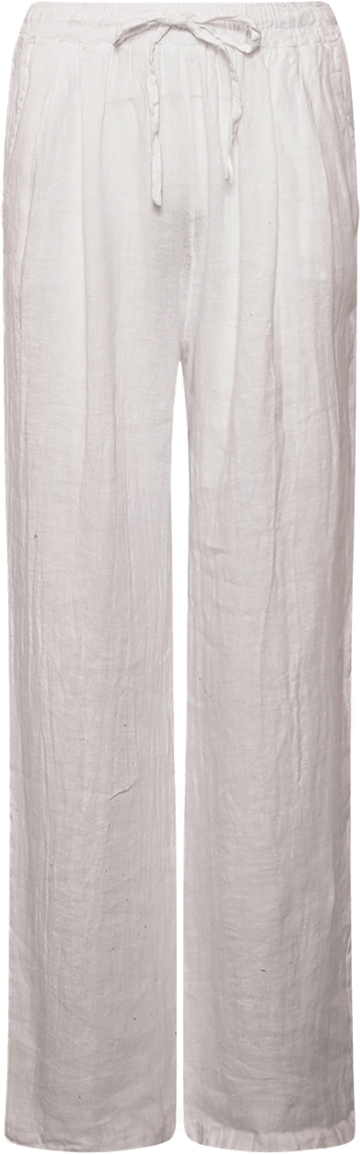 18870, Pants, Linen - White