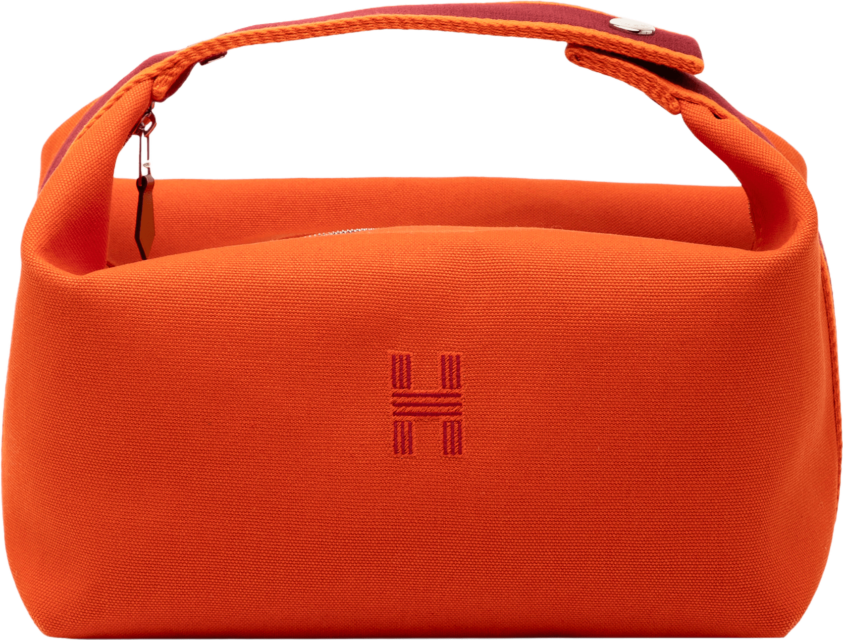 Hermès Large Toile Bride A Brac, från Luxclusif, i färgen dark orange.