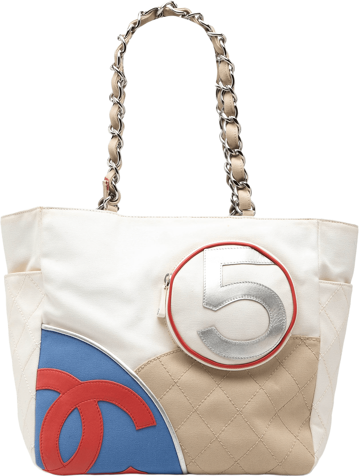 Chanel Canvas No 5 Sport Tote, från Luxclusif, i färgen off white.