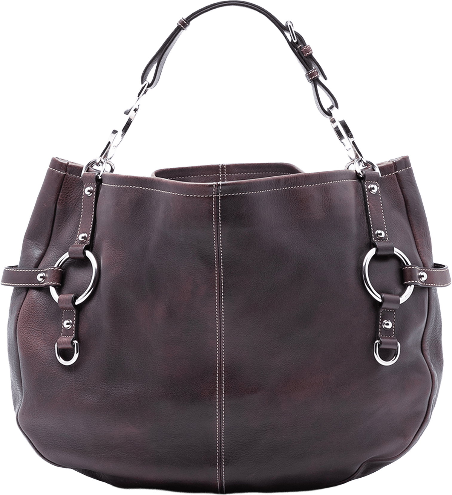 Gucci Leather Charlotte Tote, från Luxclusif, i färgen maroon.