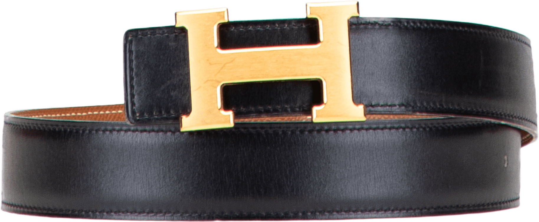 Hermès Epsom And Swift Constance H Reversible Belt, från Luxclusif, i färgen black.