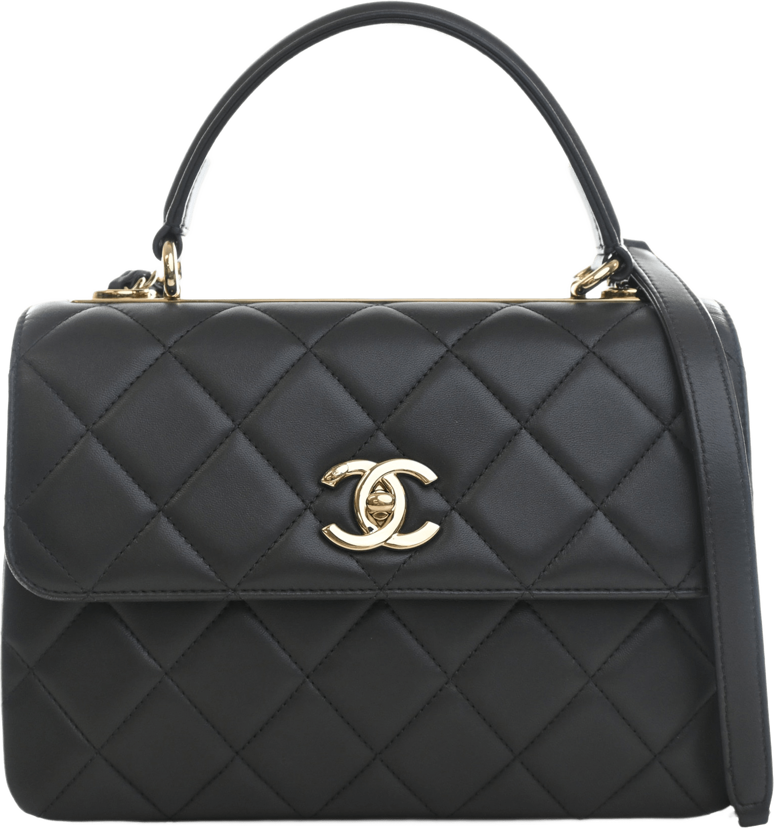 Chanel Small Quilted Lambskin Trendy Cc Top Handle Flap, från Luxclusif, i färgen grå.