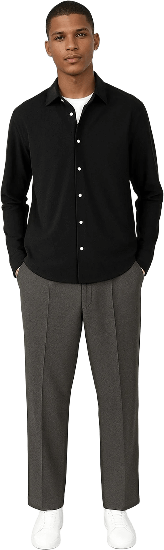 Walker Cord Shirt, från Ciszere, i färgen black.