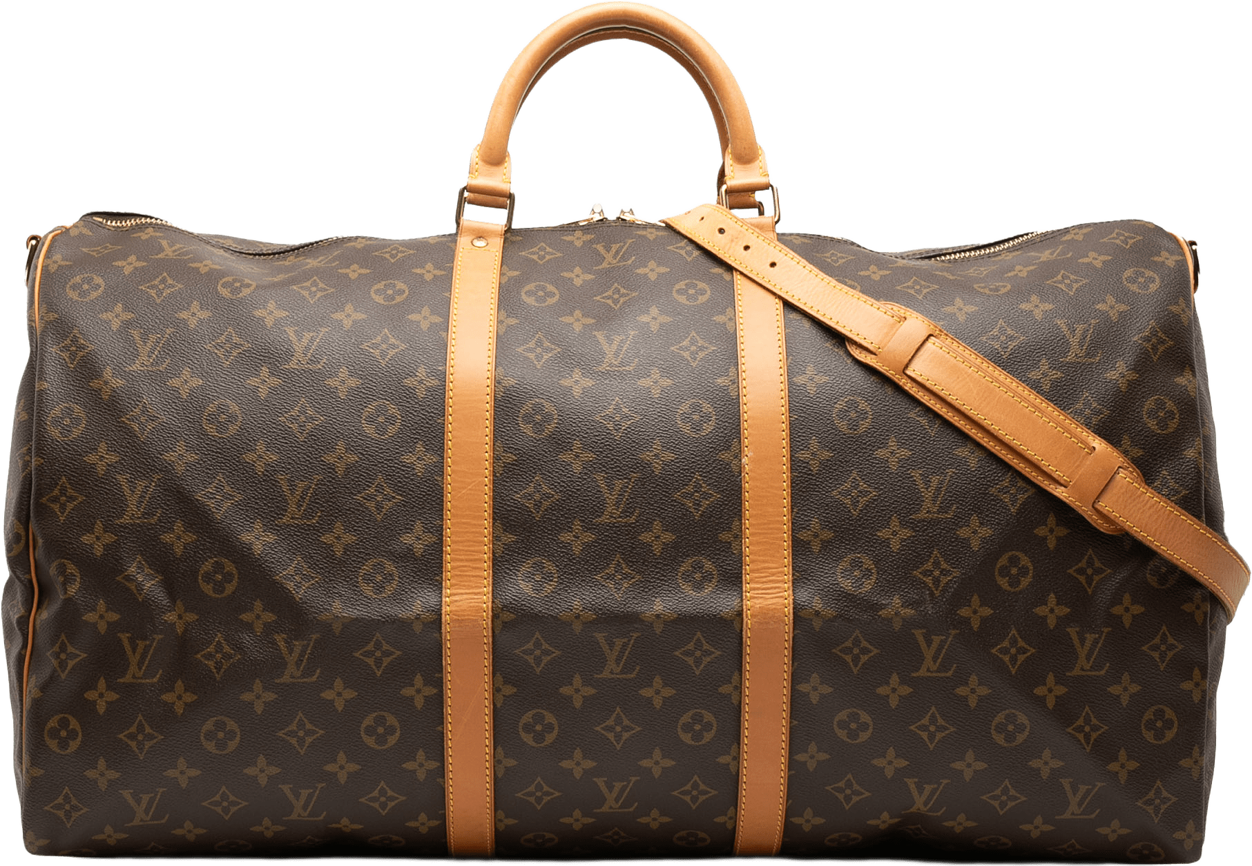 Louis Vuitton Monogram Keepall Bandouliere 60, från Luxclusif, i färgen brown.