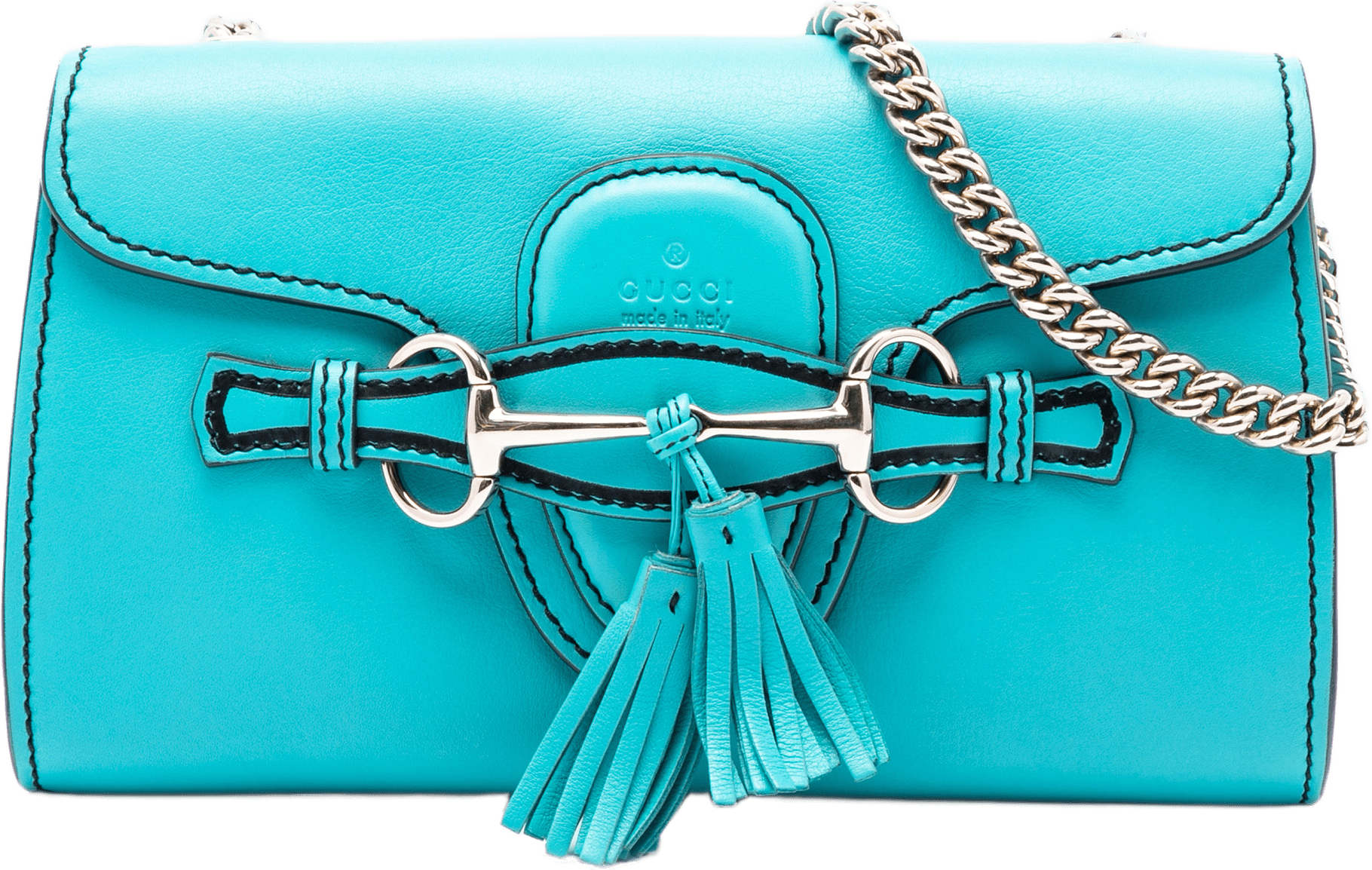 Gucci Small Calfskin Emily Crossbody, från Luxclusif, i färgen blå.