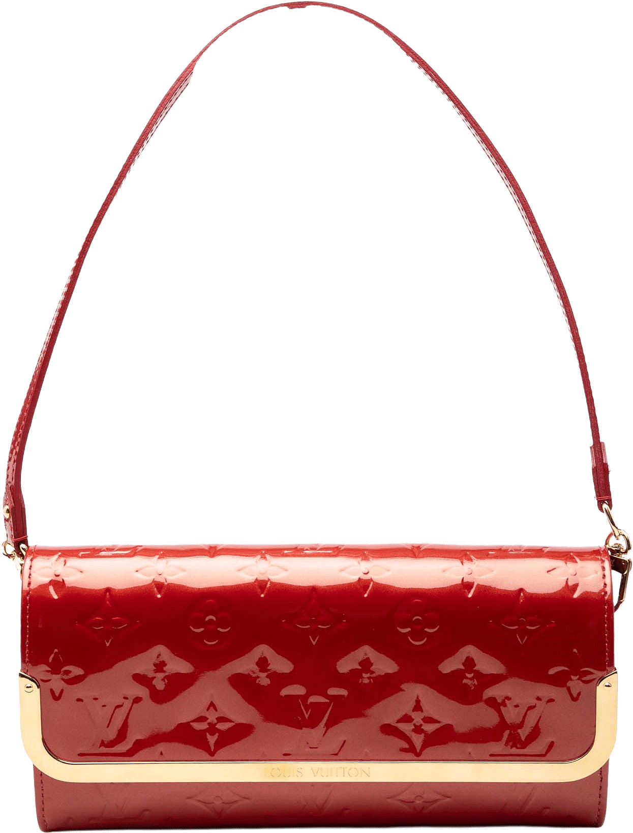 Louis Vuitton Monogram Vernis Rossmore Mm, från Luxclusif, i färgen red.