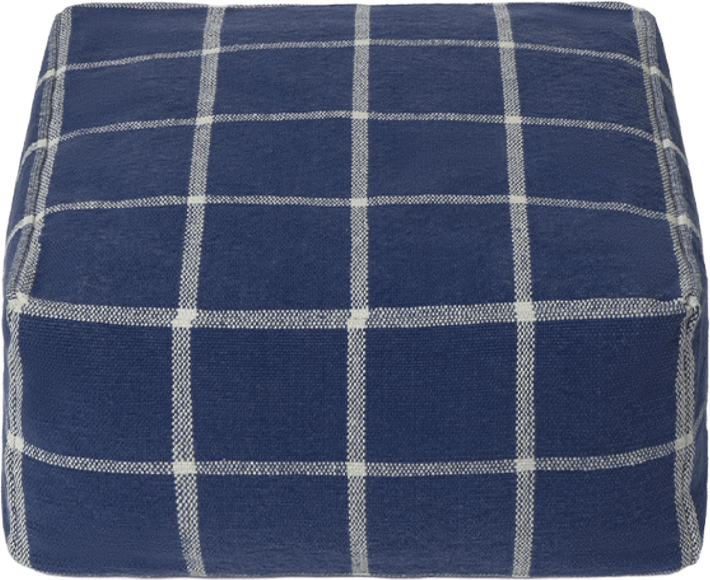 Puff Geo Block, från LORENA CANALS, i färgen marinblå, valblå.