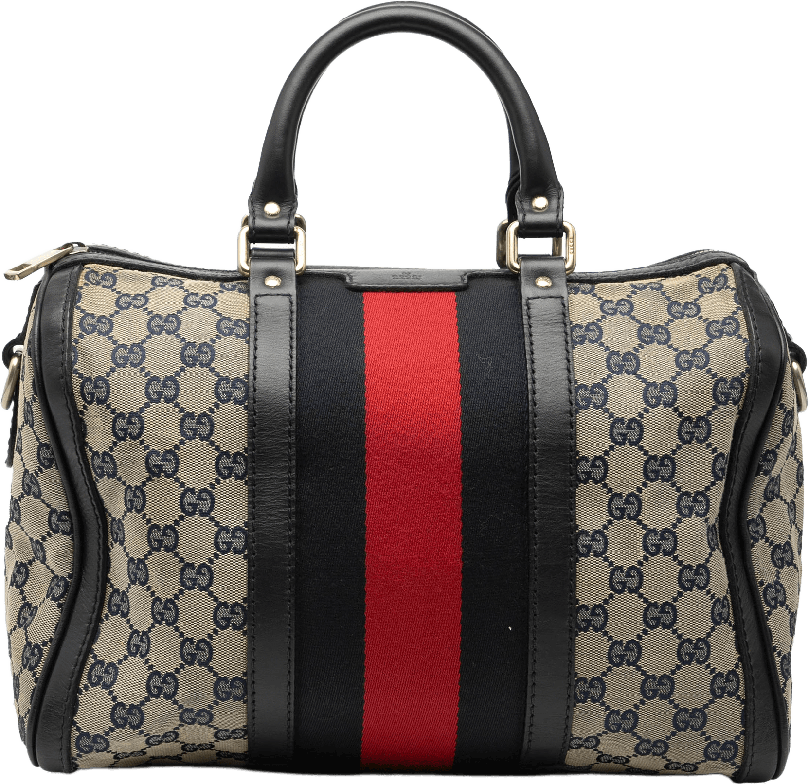 Gucci Medium Gg Canvas Web Joy Boston Bag, från Luxclusif, i färgen beige.