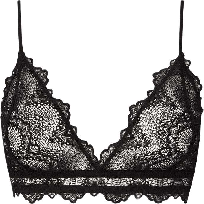 Lace Triangle Bralette, från Understatement, i färgen black.