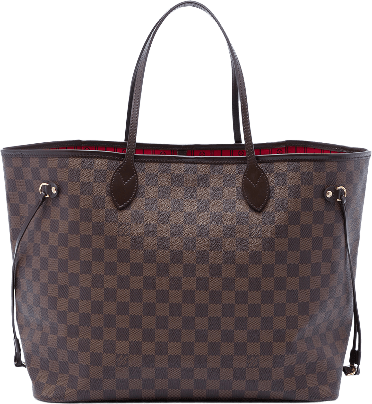 Louis Vuitton Damier Ebene Neverfull Gm, från Luxclusif, i färgen brun.