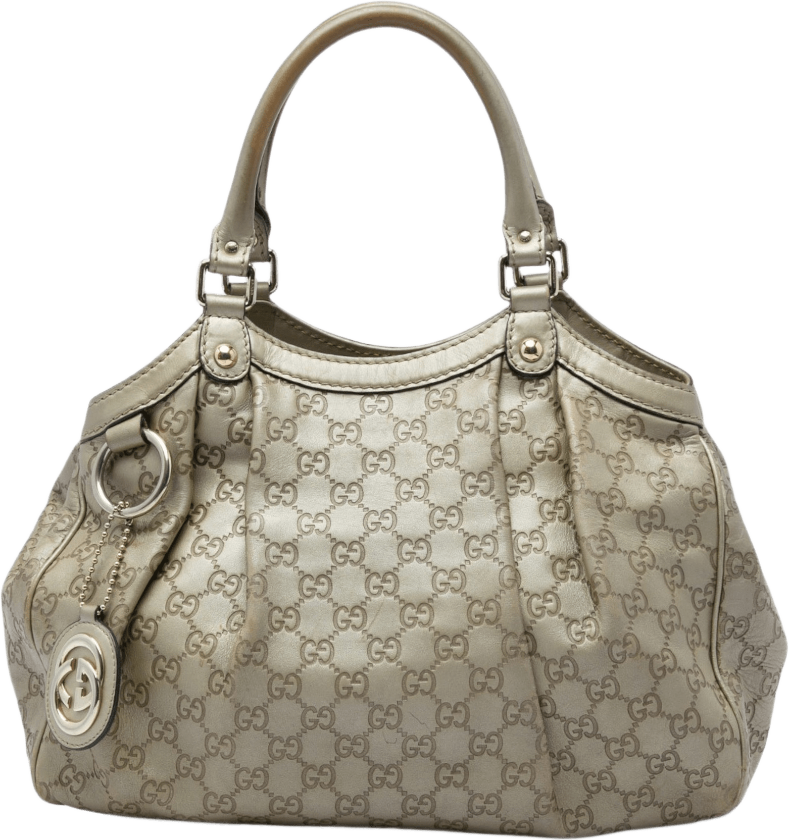 Gucci Medium Guccissima Sukey Tote, från Luxclusif, i färgen guld.