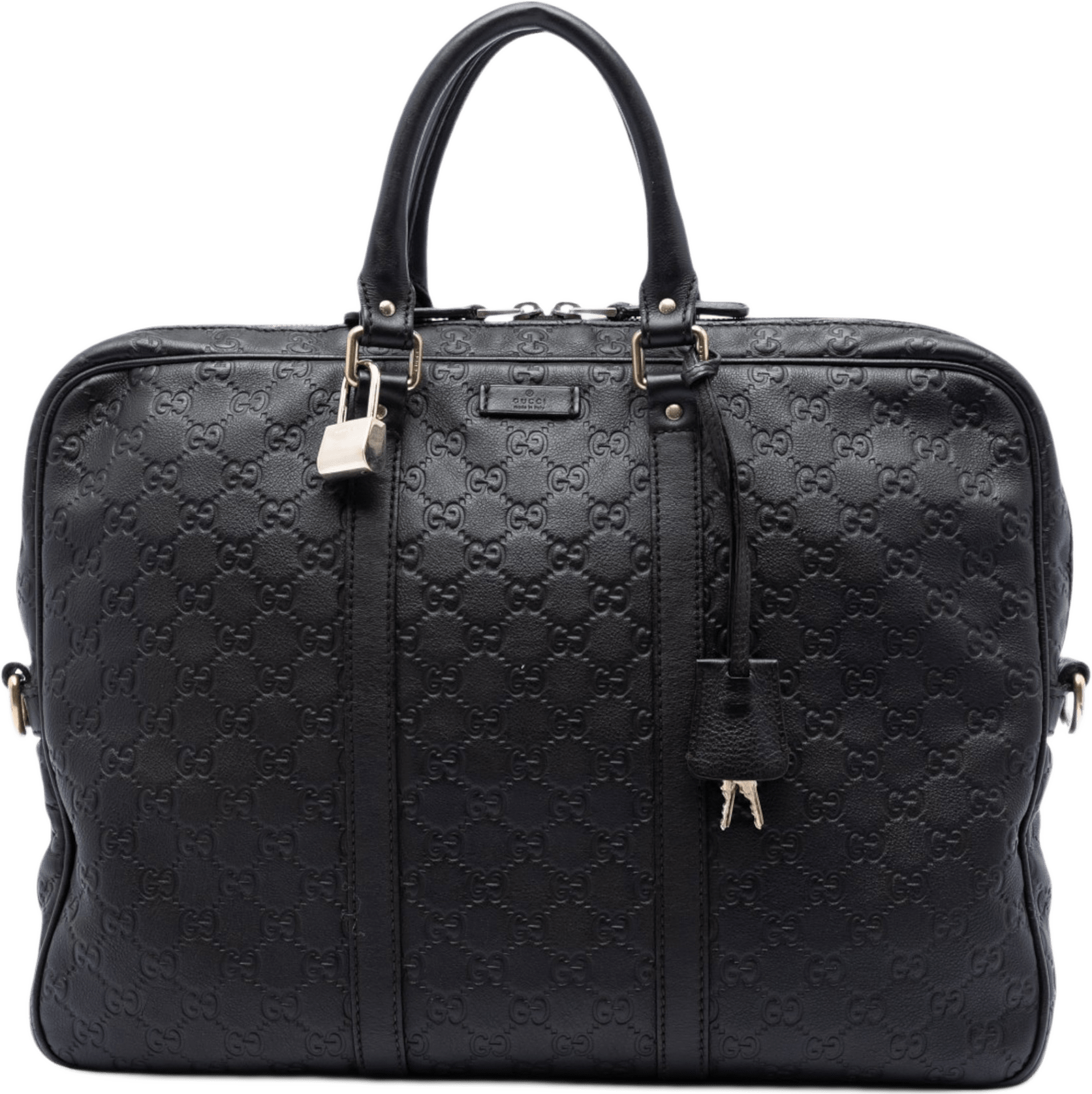 Gucci Guccissima Business Bag, från Luxclusif, i färgen dark brown.