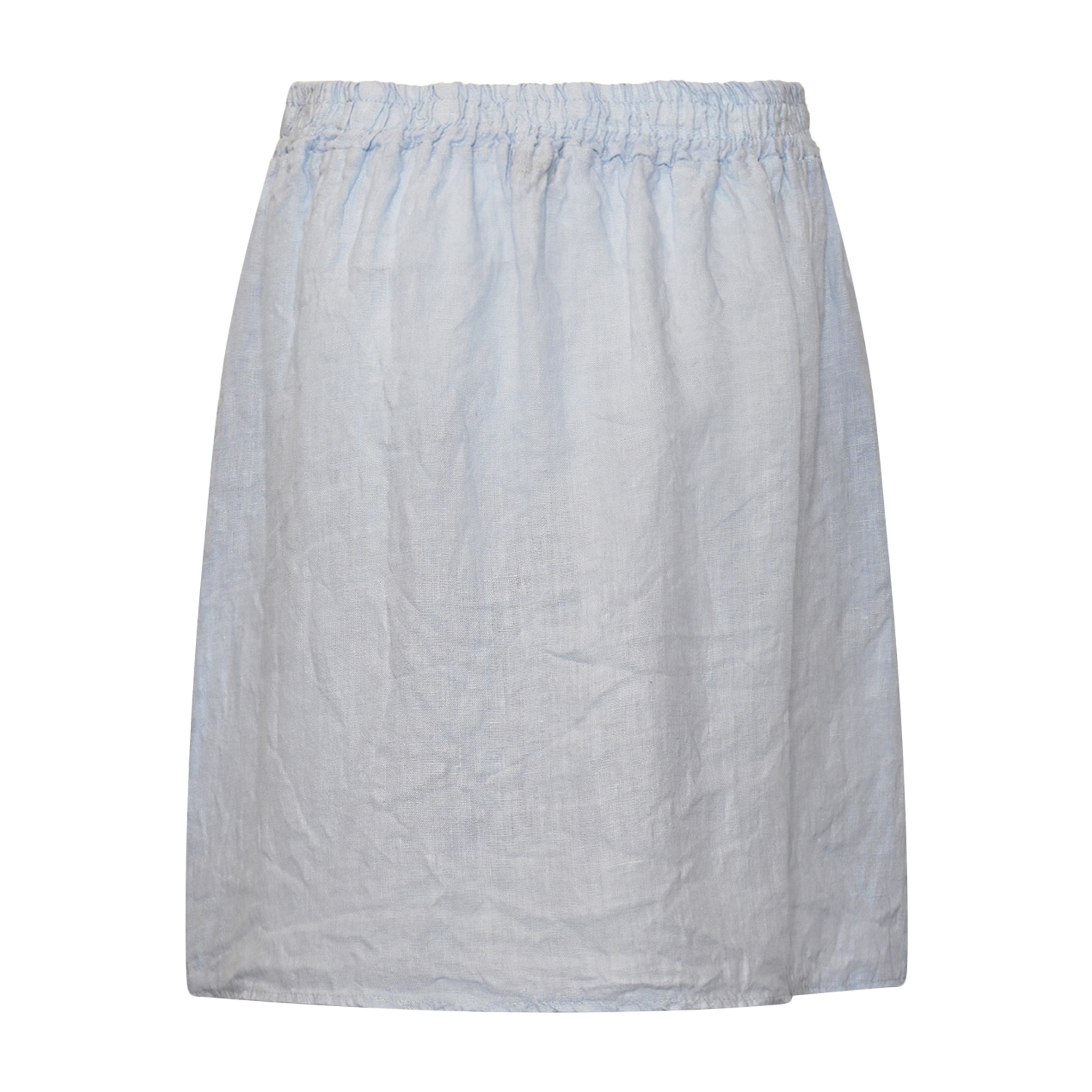 Hildur, Midi Skirt, Linen - Light Blue