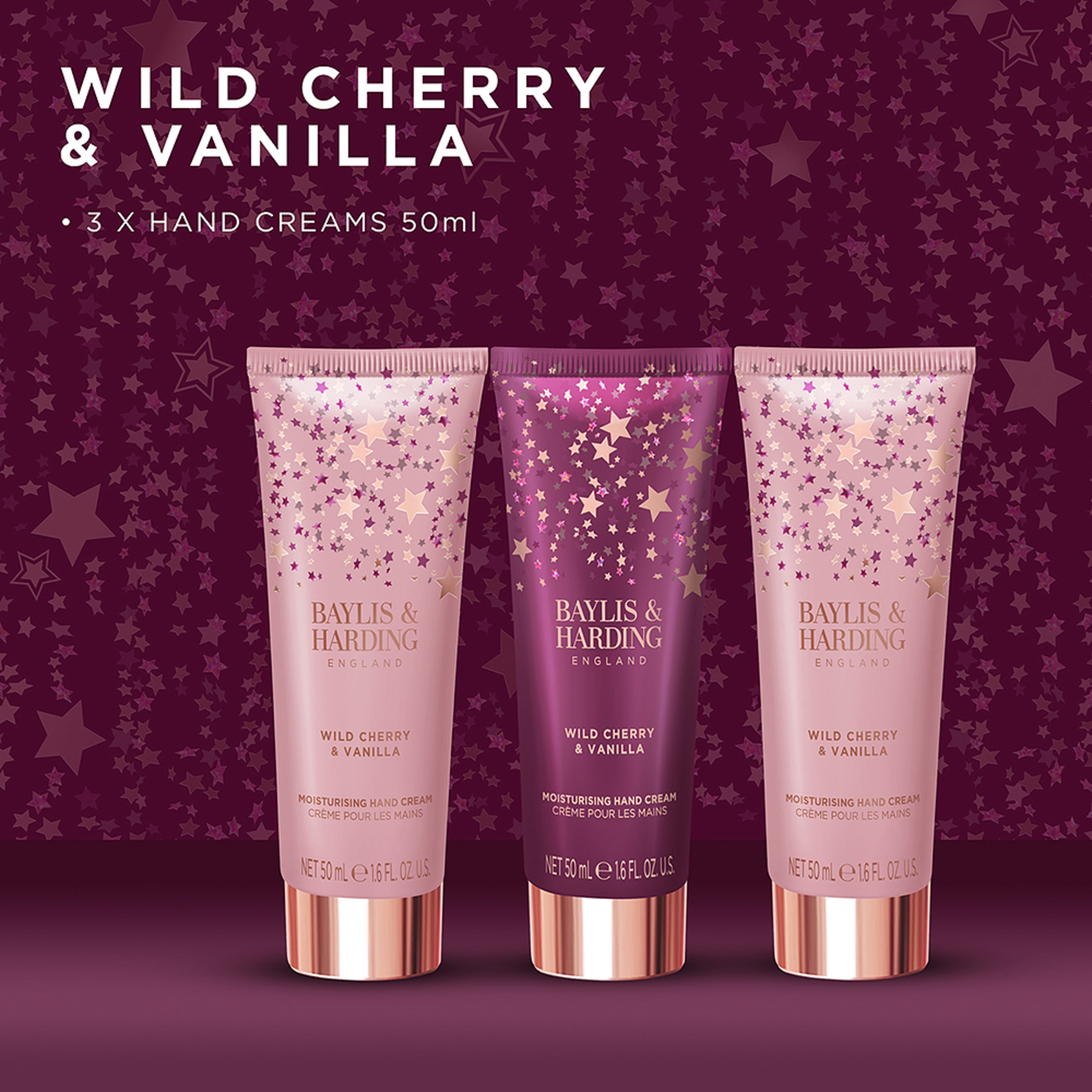 Wild Cherry & Vanilla Luxury Hand Treats Gift Set, från Baylis & Harding. Klicka för att öppna bilden i stort format