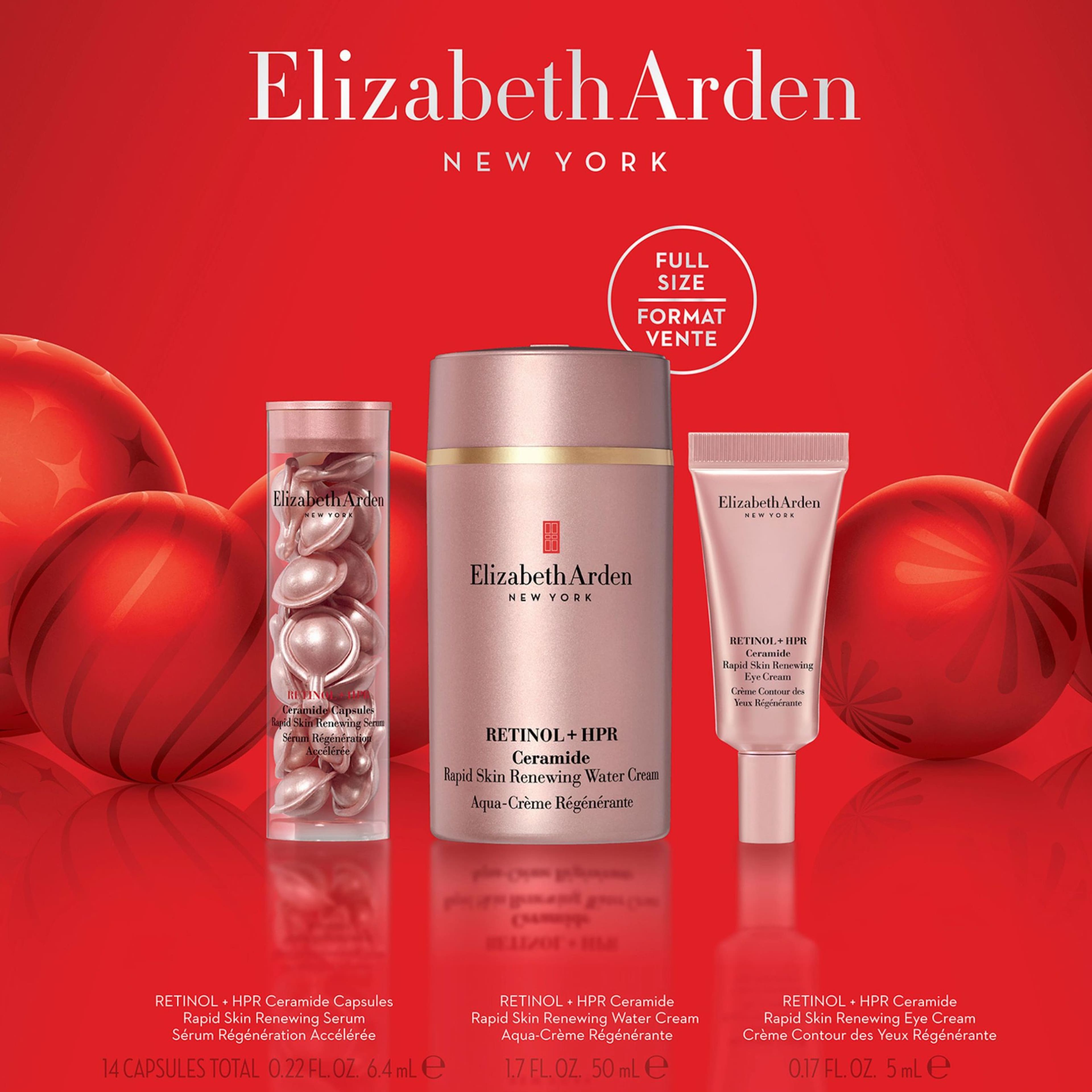 Ceramide Ret water cream 50ml/hpr 14caps/hpr eye 5ml, från Elizabeth Arden. Klicka för att öppna bilden i stort format