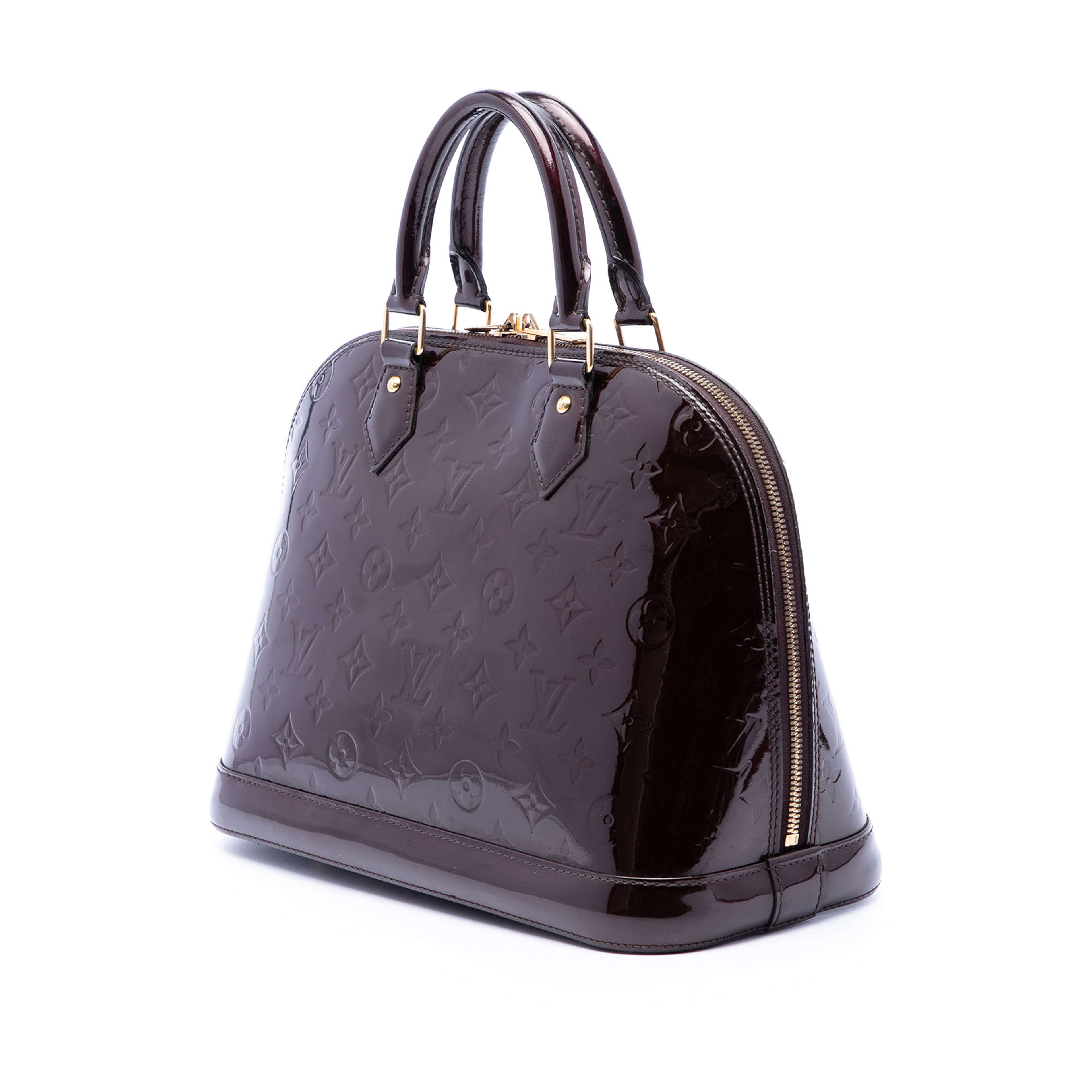 Louis Vuitton Monogram Vernis Alma Pm, från Luxclusif, i färgen purpur. Klicka för att öppna bilden i stort format