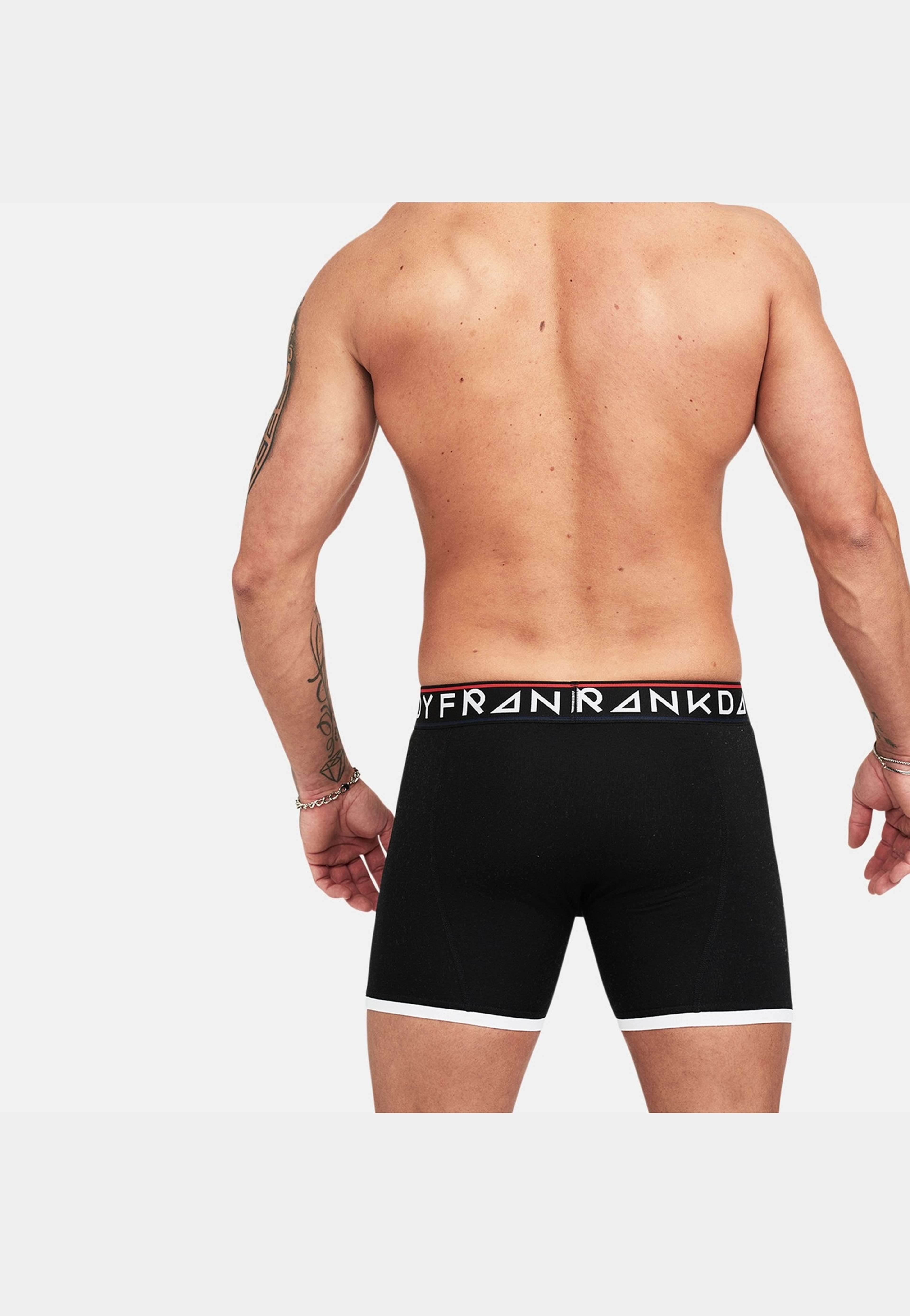 5-p St Paul Bamboo Boxer, från Frank Dandy, i färgen black/black/navy/navy/grey melange. Klicka för att öppna bilden i stort format