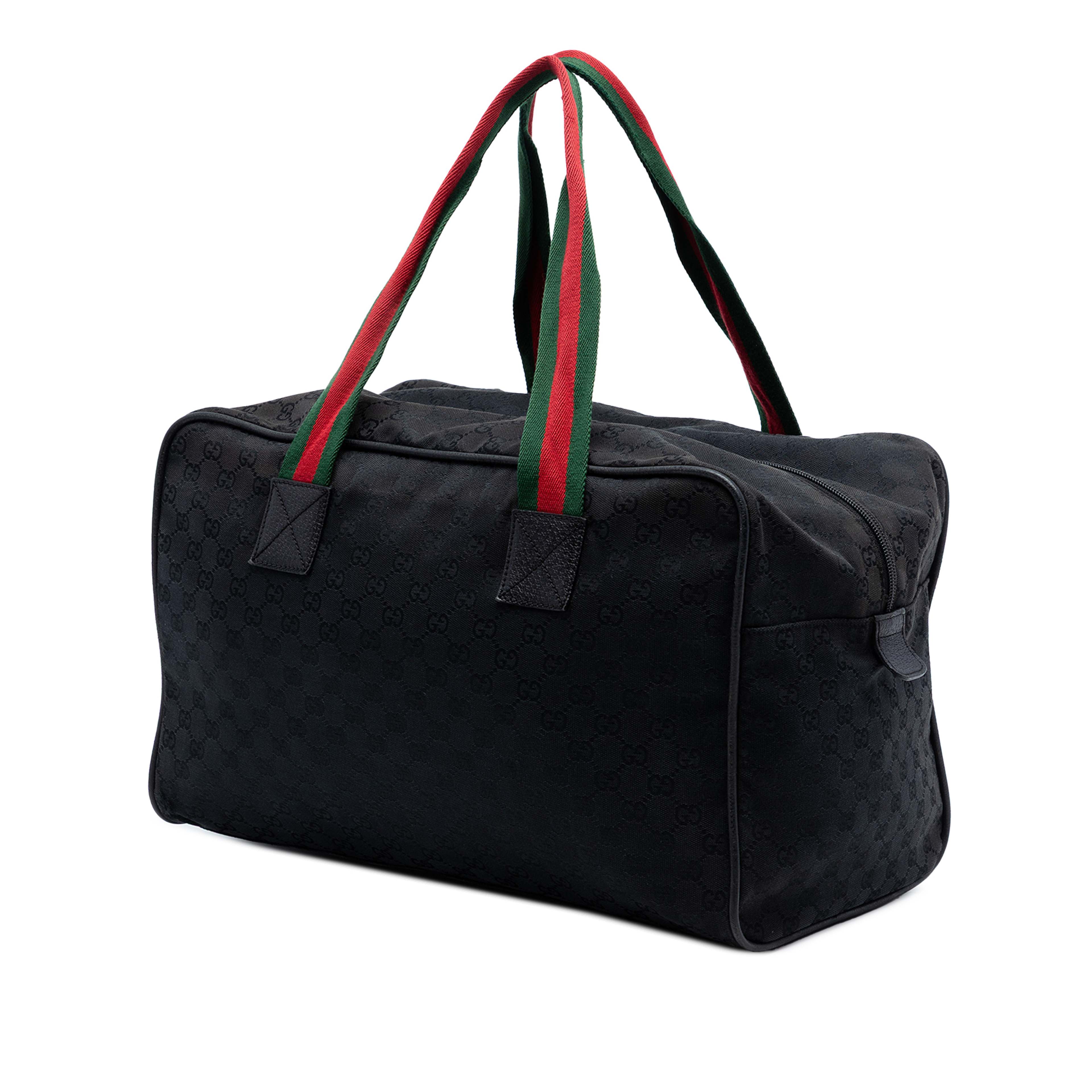 Gucci Gg Canvas Web Travel Bag, från Luxclusif, i färgen svart. Klicka för att öppna bilden i stort format