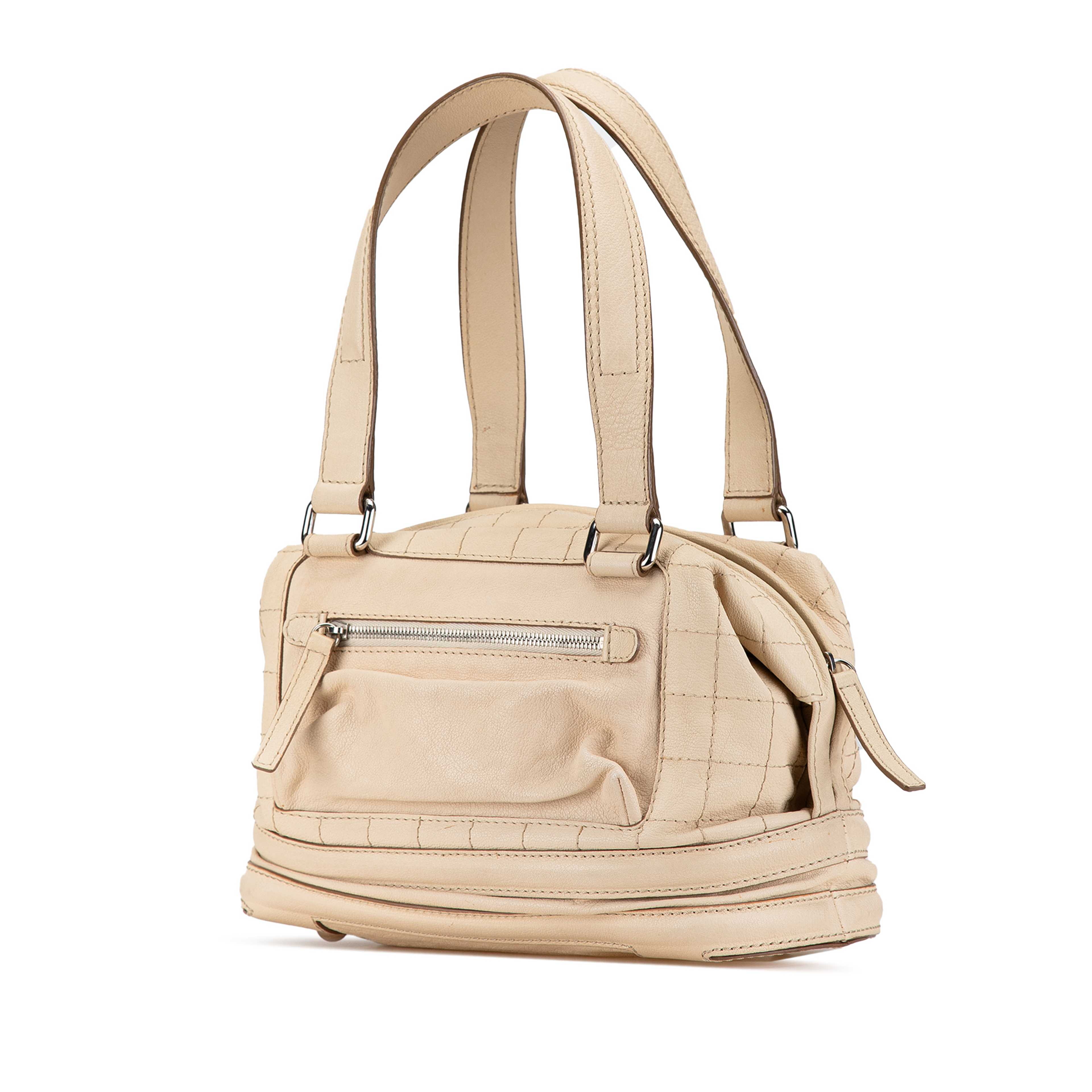Chanel Goatskin Square Stitch Essential Bowler