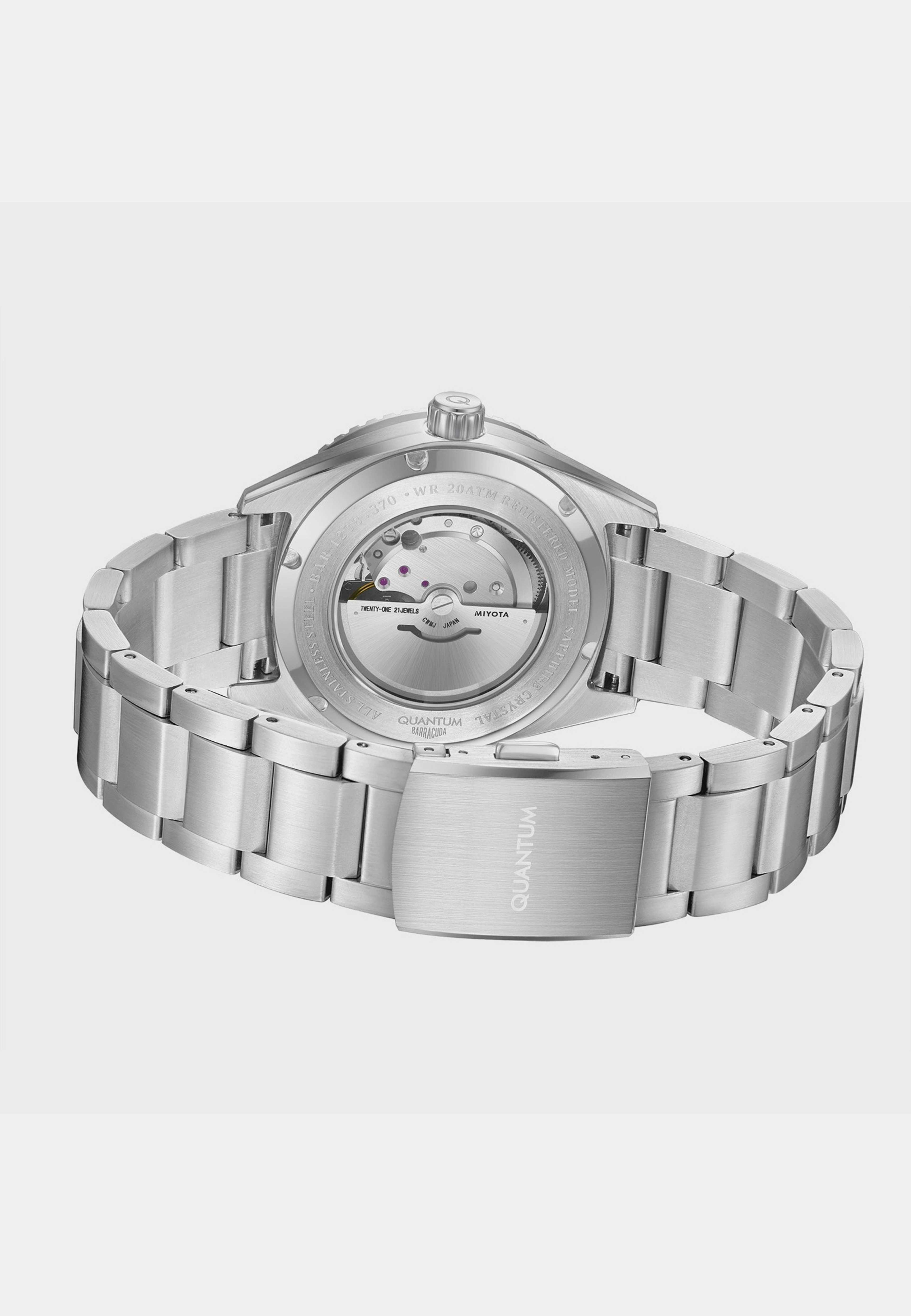 Quantum Automatic Herr Grön/stål, Metallband - Bar1208.300, från Quantum, i färgen 1. Klicka för att öppna bilden i stort format