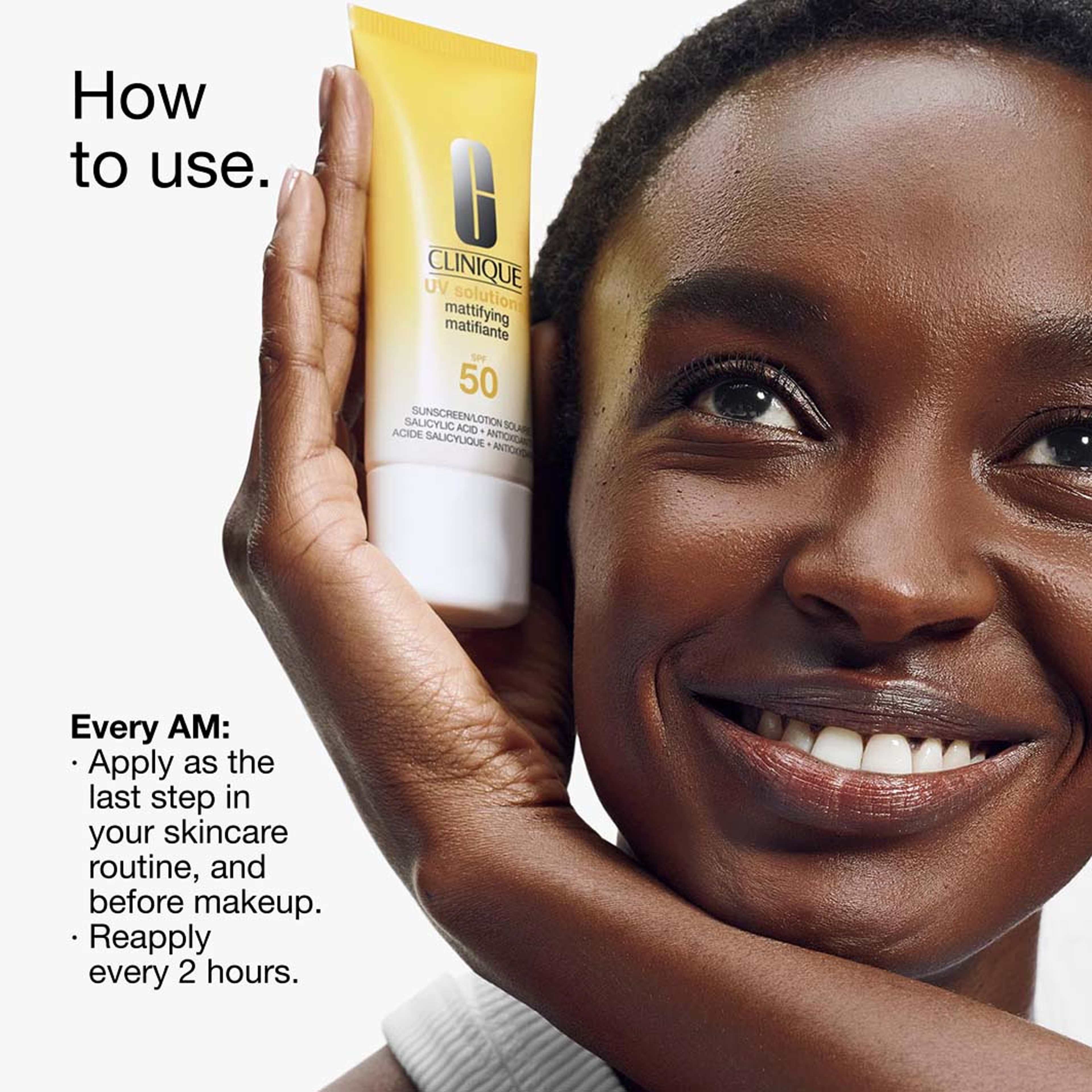 UV Solutions Mattifying Sunscreen SPF 50, från Clinique. Klicka för att öppna bilden i stort format