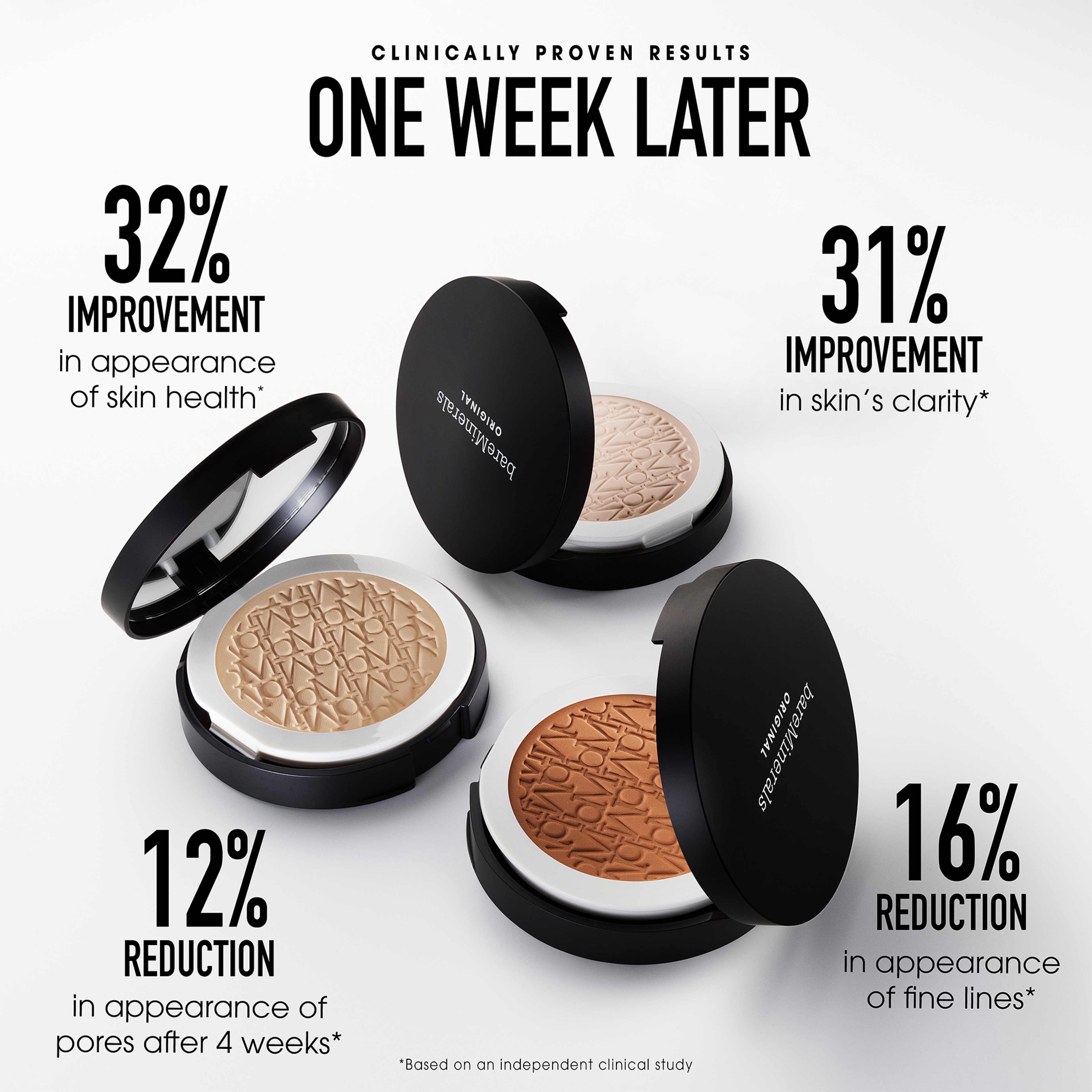 Original Pressed Powder Foundation, från bareMinerals, i färgen Light 08. Klicka för att öppna bilden i stort format