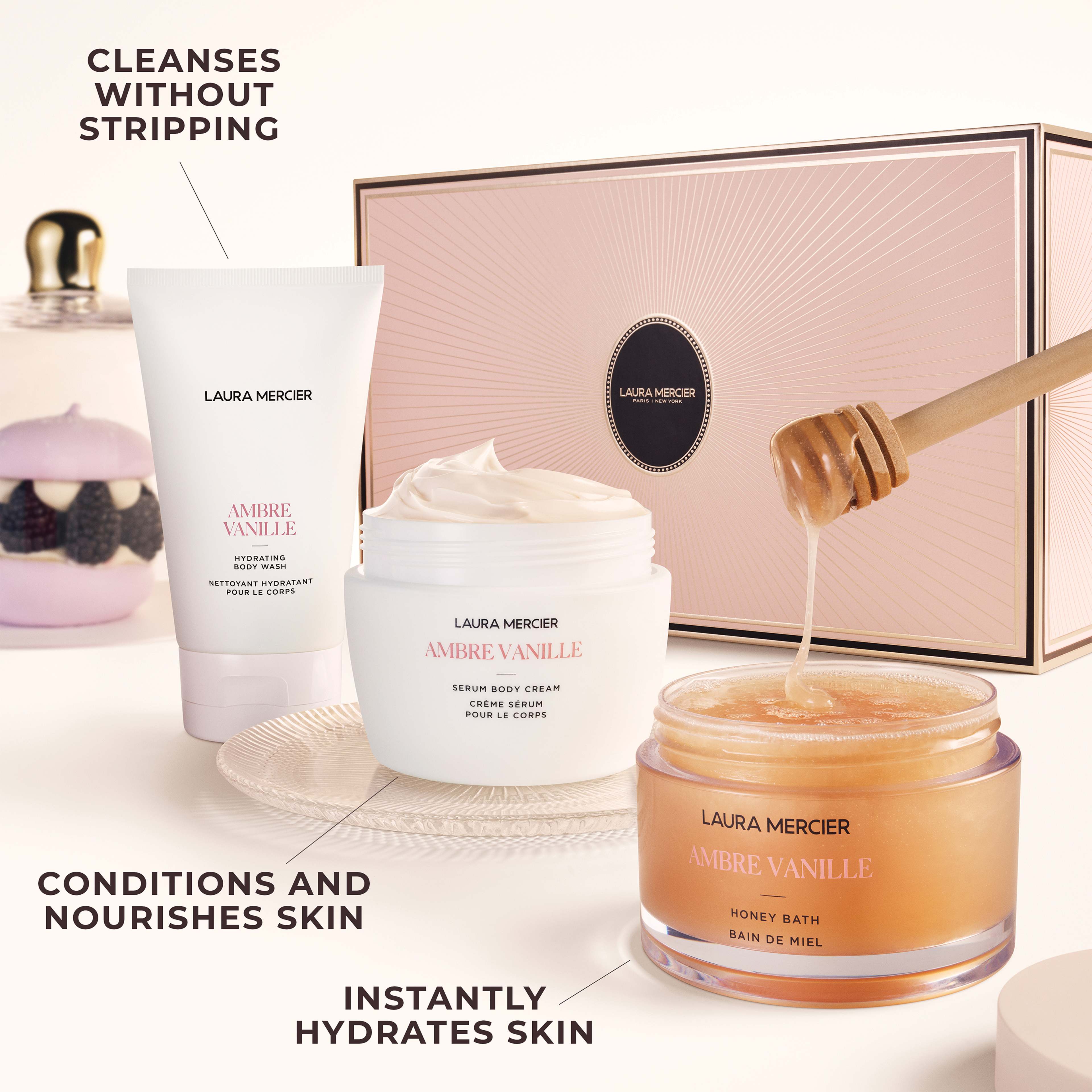 Holiday set Delicious & Decadent Ambre Vanille Collection, från Laura Mercier. Klicka för att öppna bilden i stort format