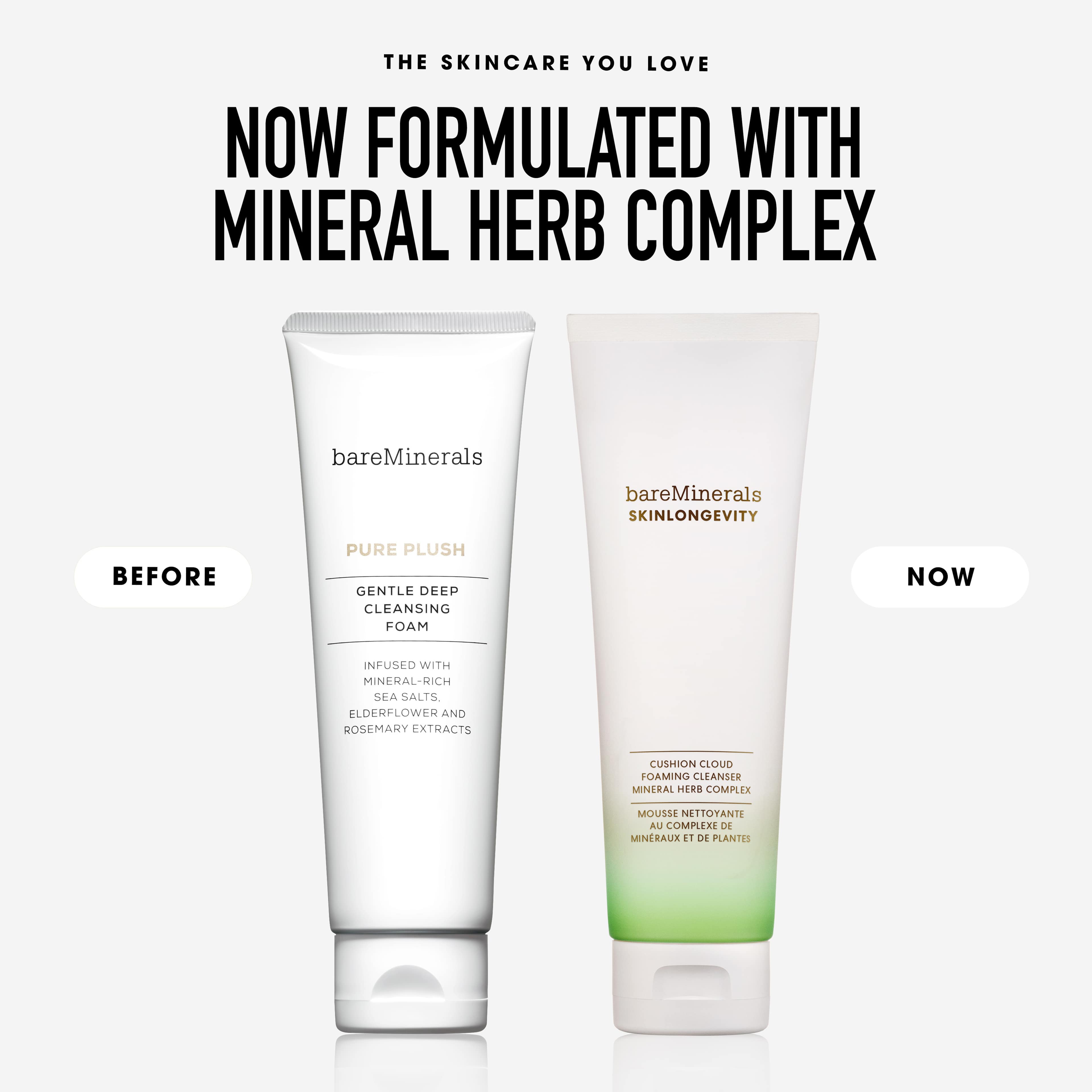 Skinlongevity Cushion cloud foaming cleanser, från bareMinerals. Klicka för att öppna bilden i stort format