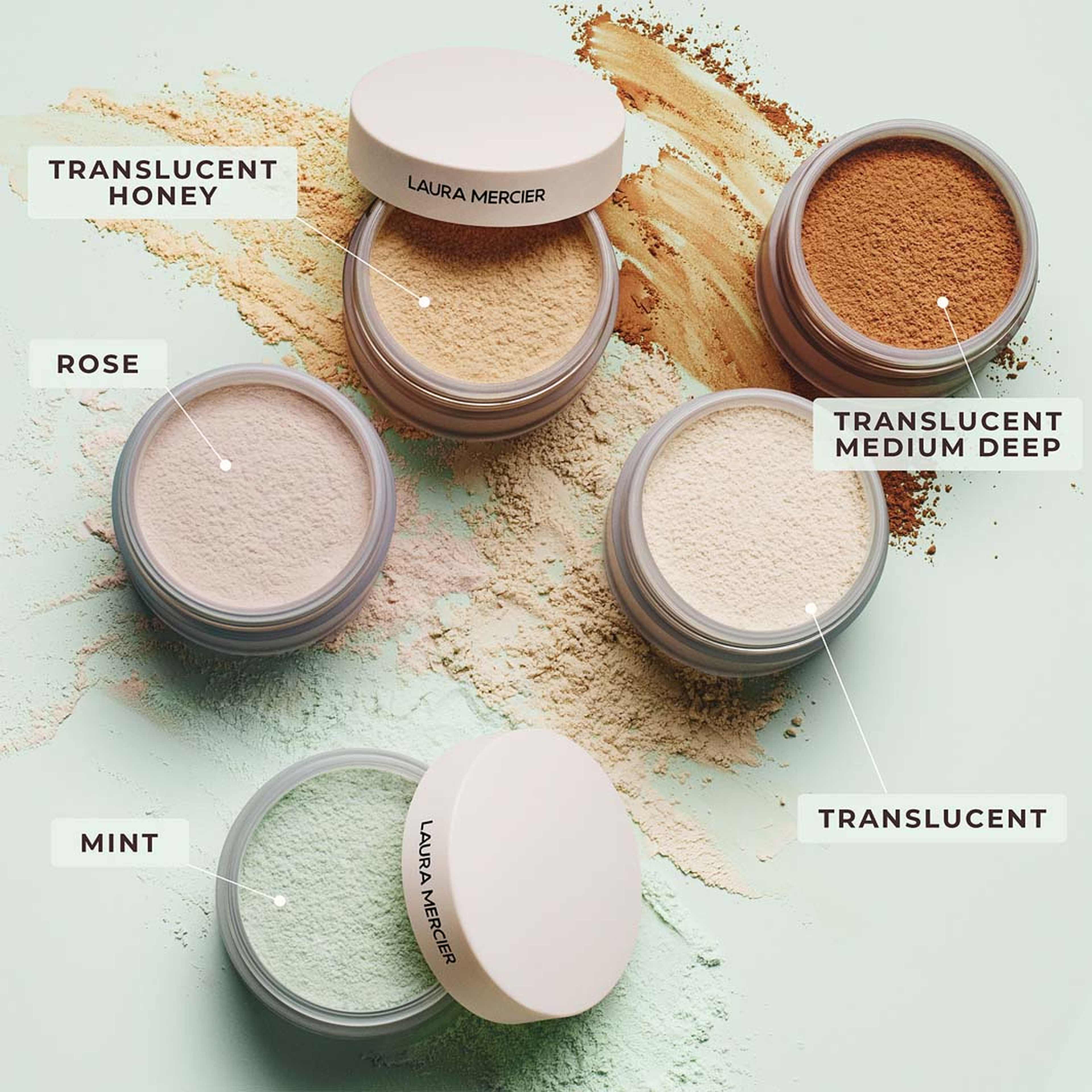 Translucent Loose Setting Powder Ultra, från Laura Mercier, i färgen Blur Mint. Klicka för att öppna bilden i stort format