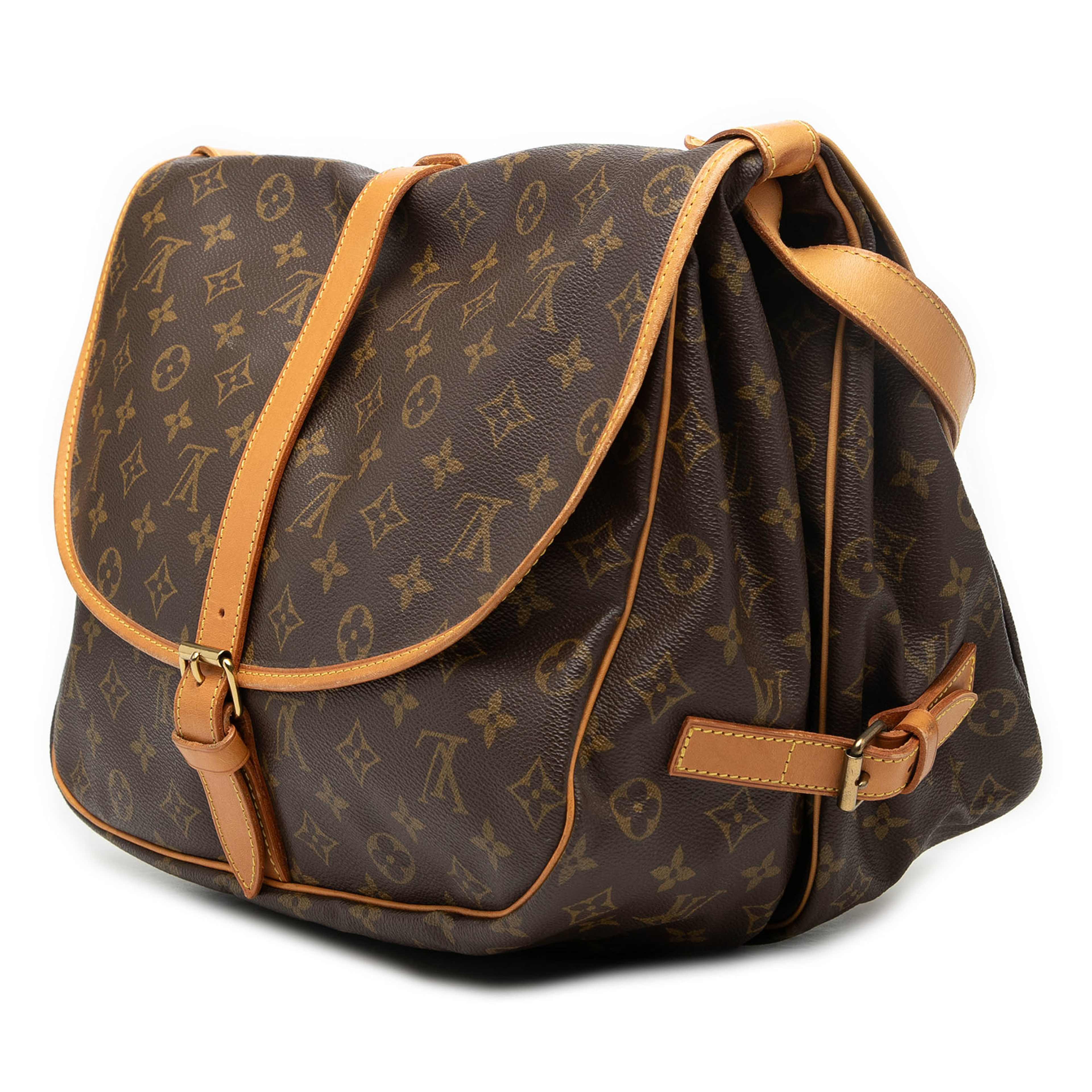Louis Vuitton Monogram Saumur 35, från Luxclusif, i färgen brown. Klicka för att öppna bilden i stort format
