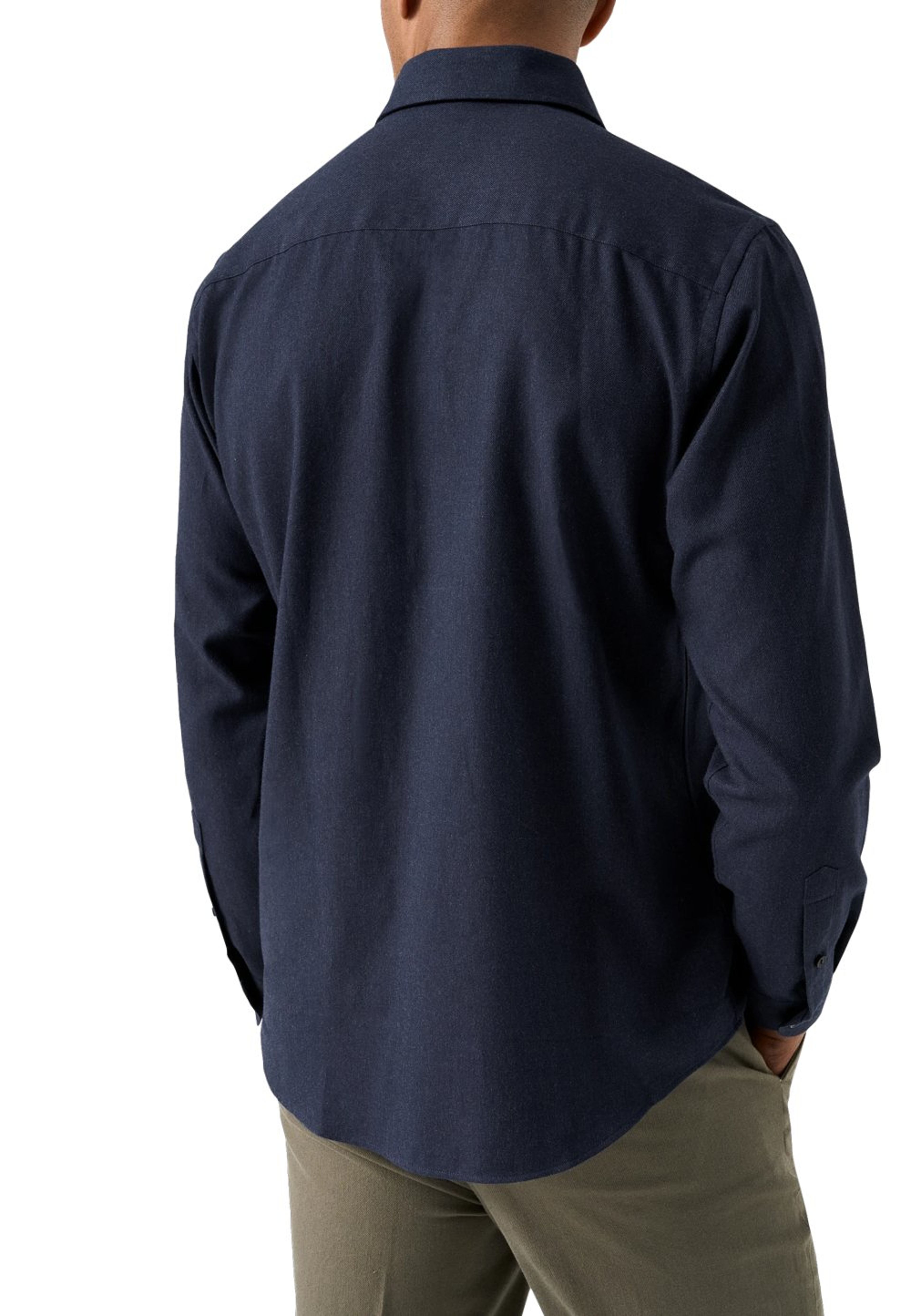 Flanellskjorta Casual Fit, från Eton, i färgen navy blue. Klicka för att öppna bilden i stort format