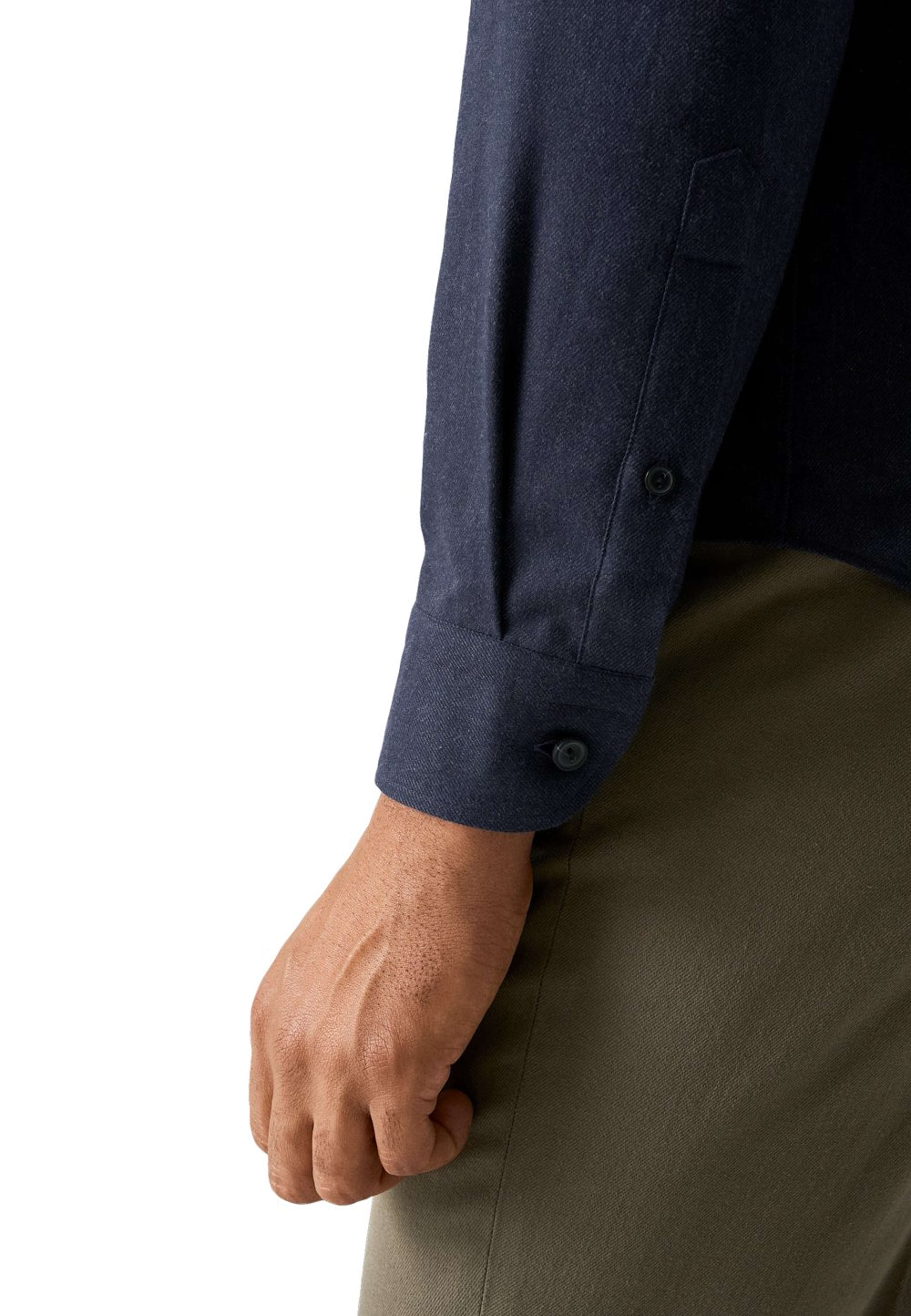 Flanellskjorta Casual Fit, från Eton, i färgen navy blue. Klicka för att öppna bilden i stort format