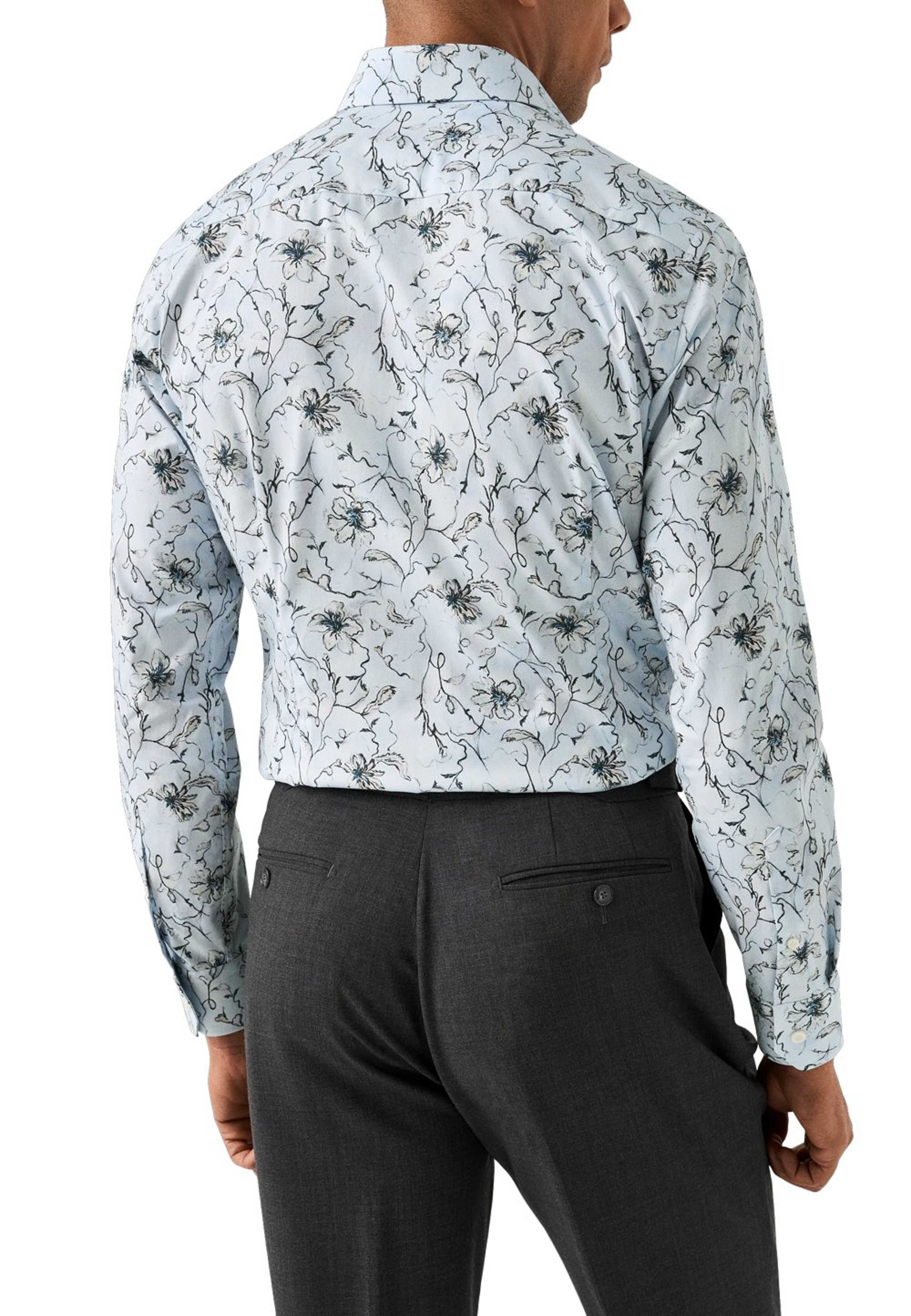 Blommig Skjorta I Signature Twill Slim Fit