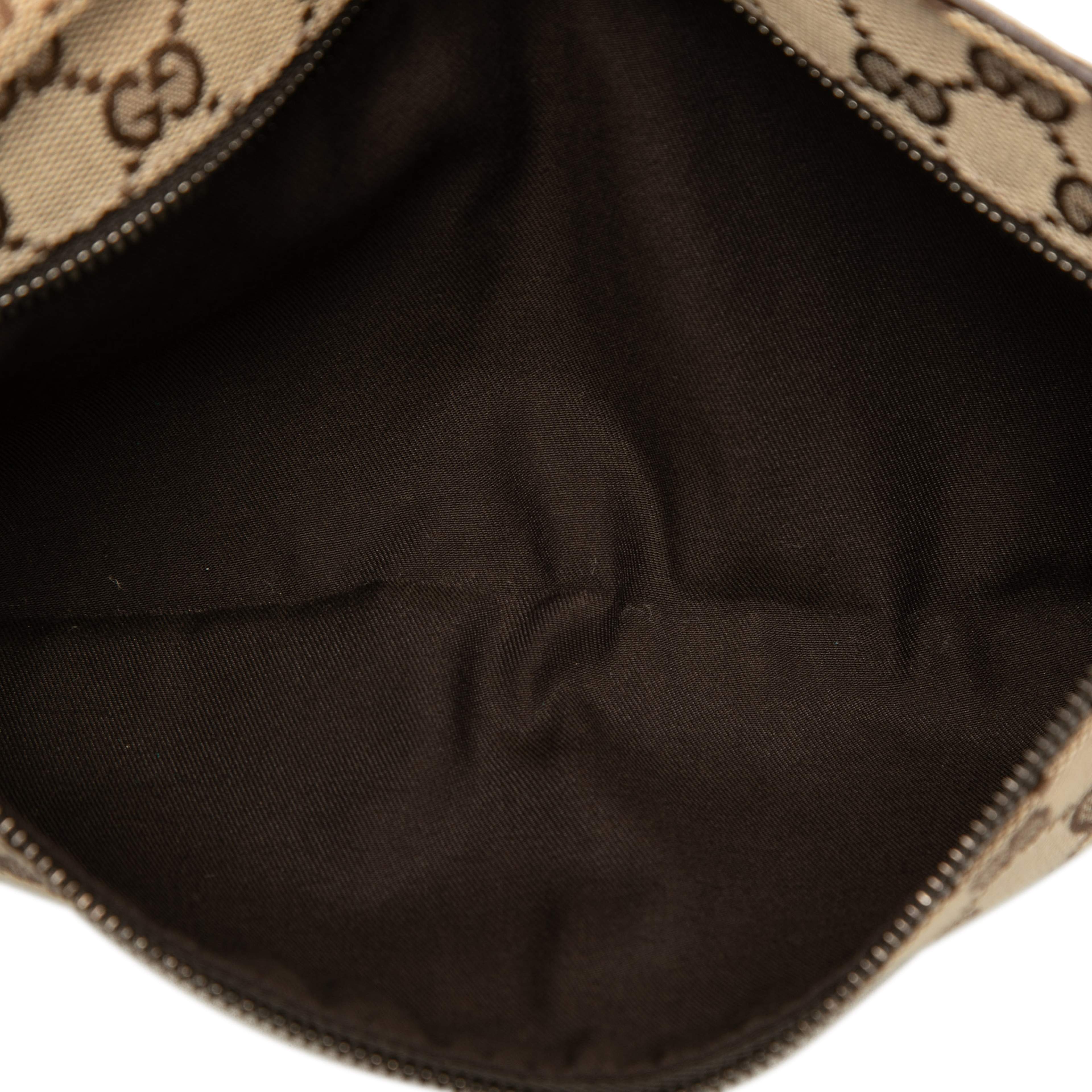 Gucci Gg Canvas Web Double Pocket Belt Bag, från Luxclusif, i färgen beige. Klicka för att öppna bilden i stort format