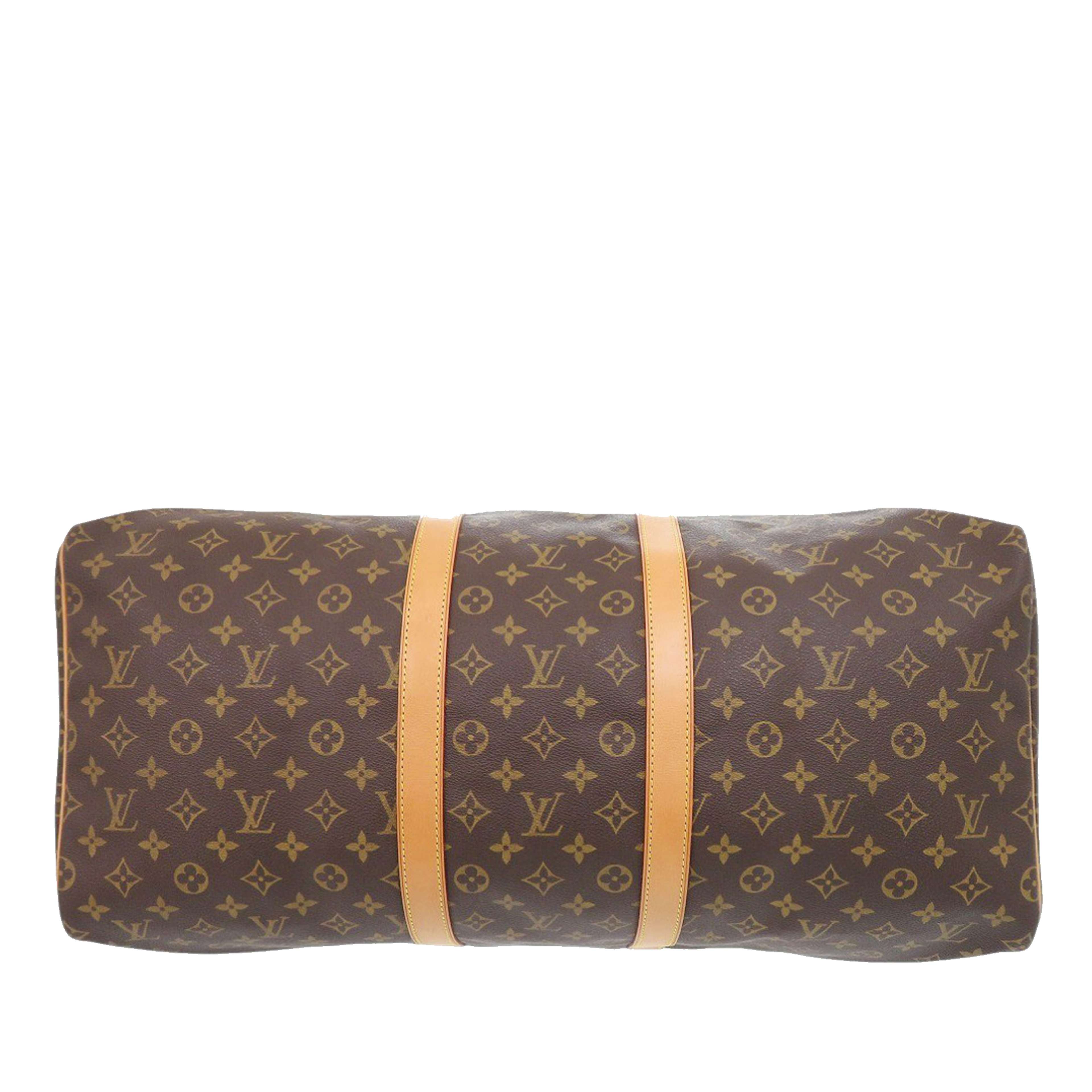Louis Vuitton Monogram Keepall 55, från Luxclusif, i färgen brown. Klicka för att öppna bilden i stort format