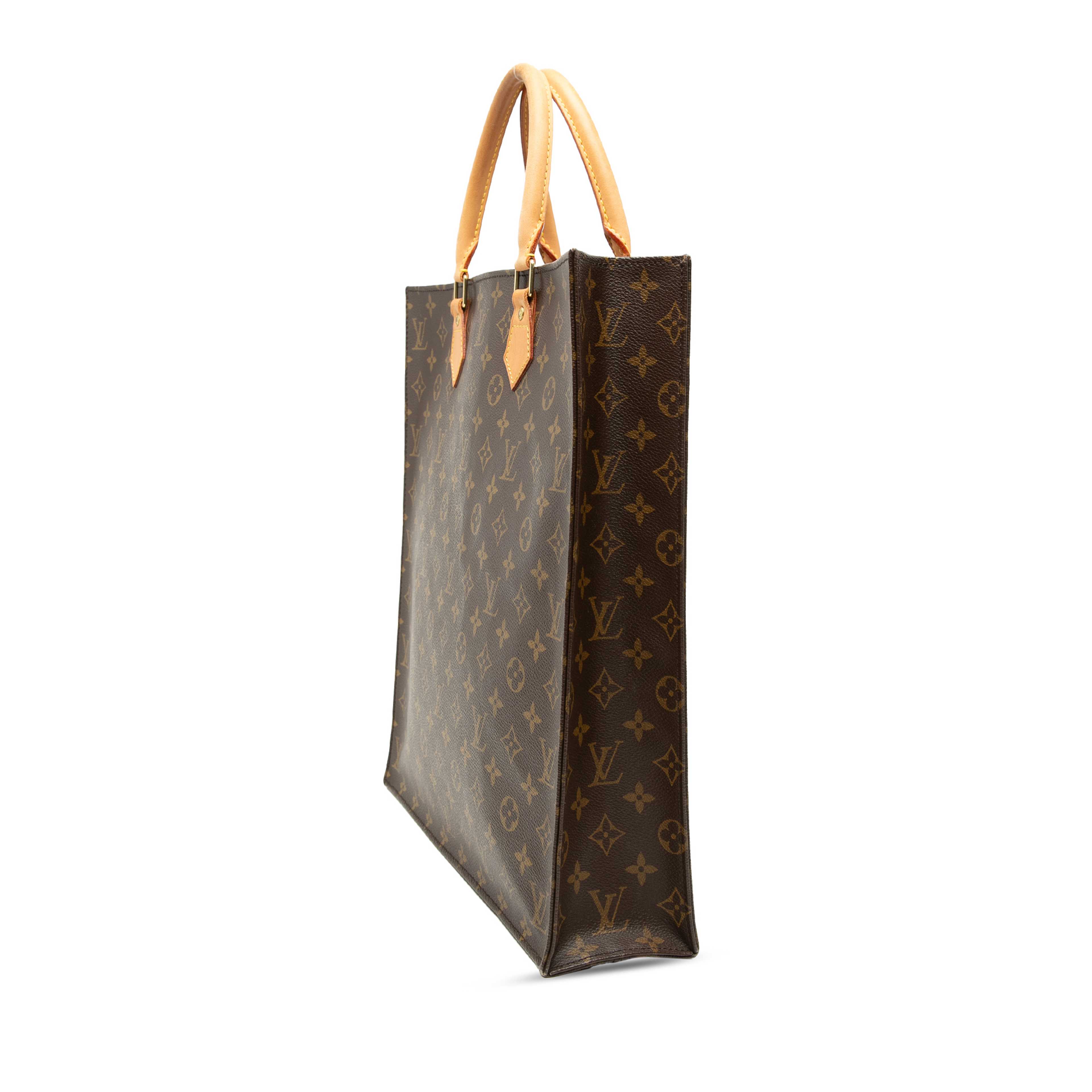 Louis Vuitton Monogram Sac Plat, från Luxclusif, i färgen brun. Klicka för att öppna bilden i stort format