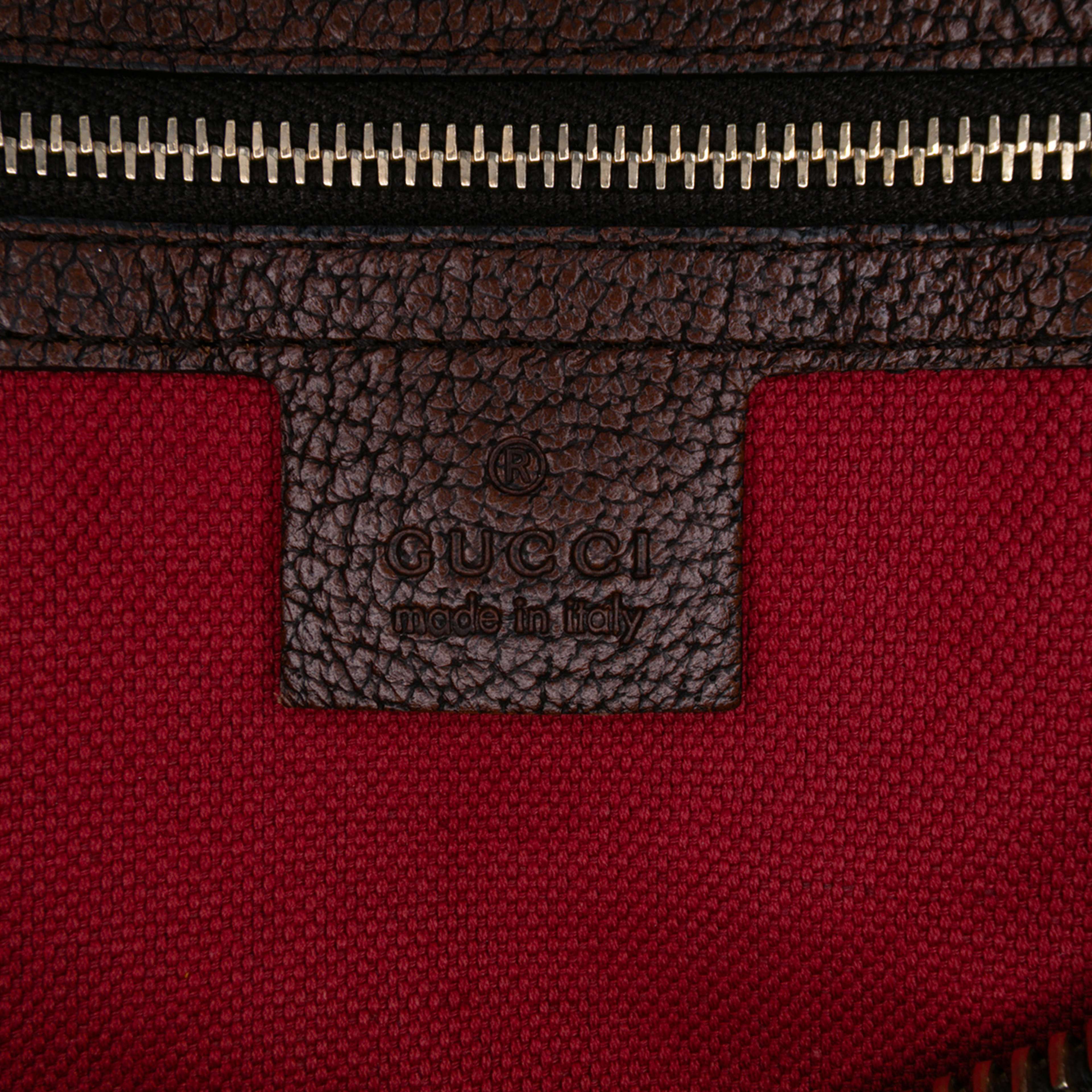 Gucci Cotton Seventies Web Boston Bag, från Luxclusif, i färgen brown. Klicka för att öppna bilden i stort format