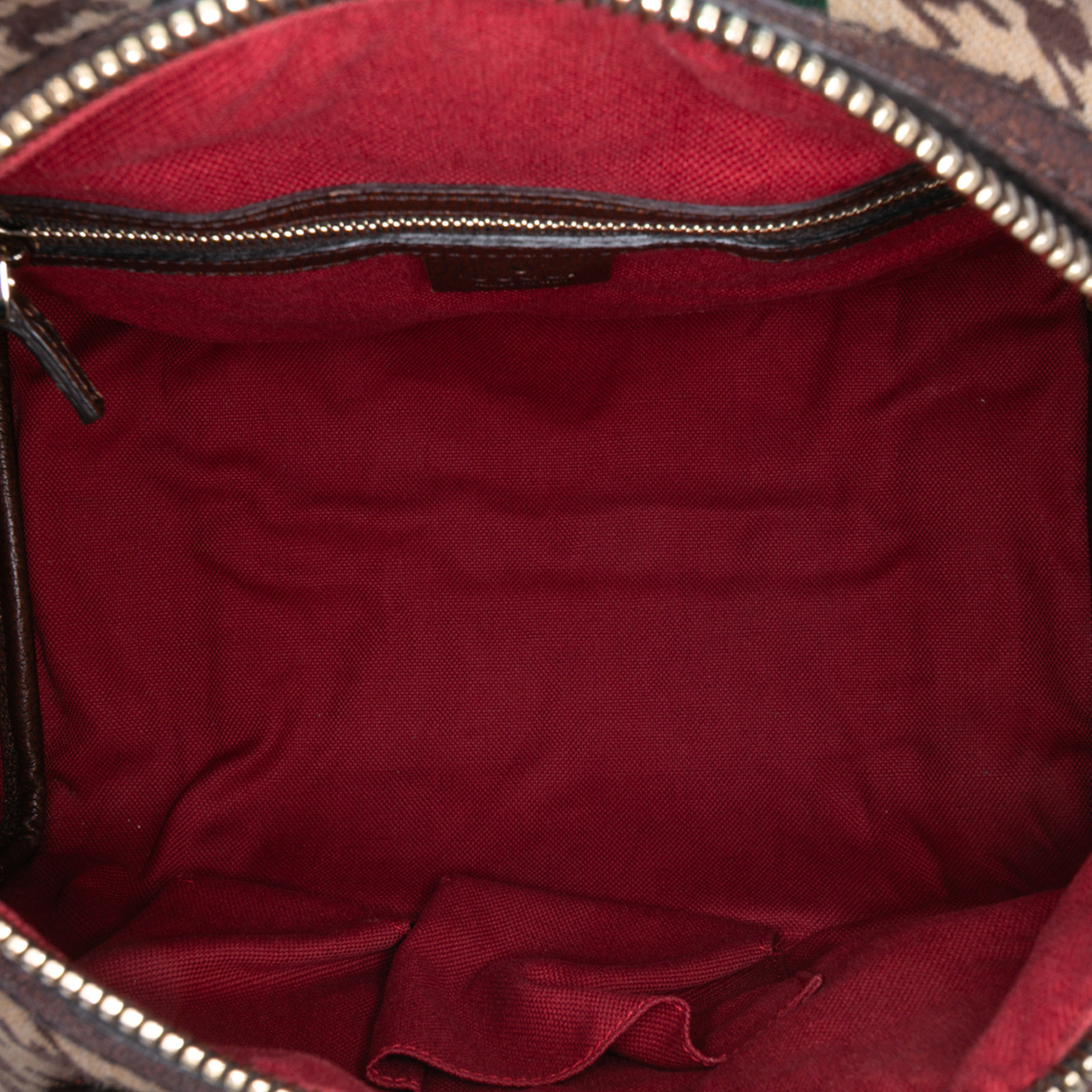 Gucci Cotton Seventies Web Boston Bag, från Luxclusif, i färgen brown. Klicka för att öppna bilden i stort format