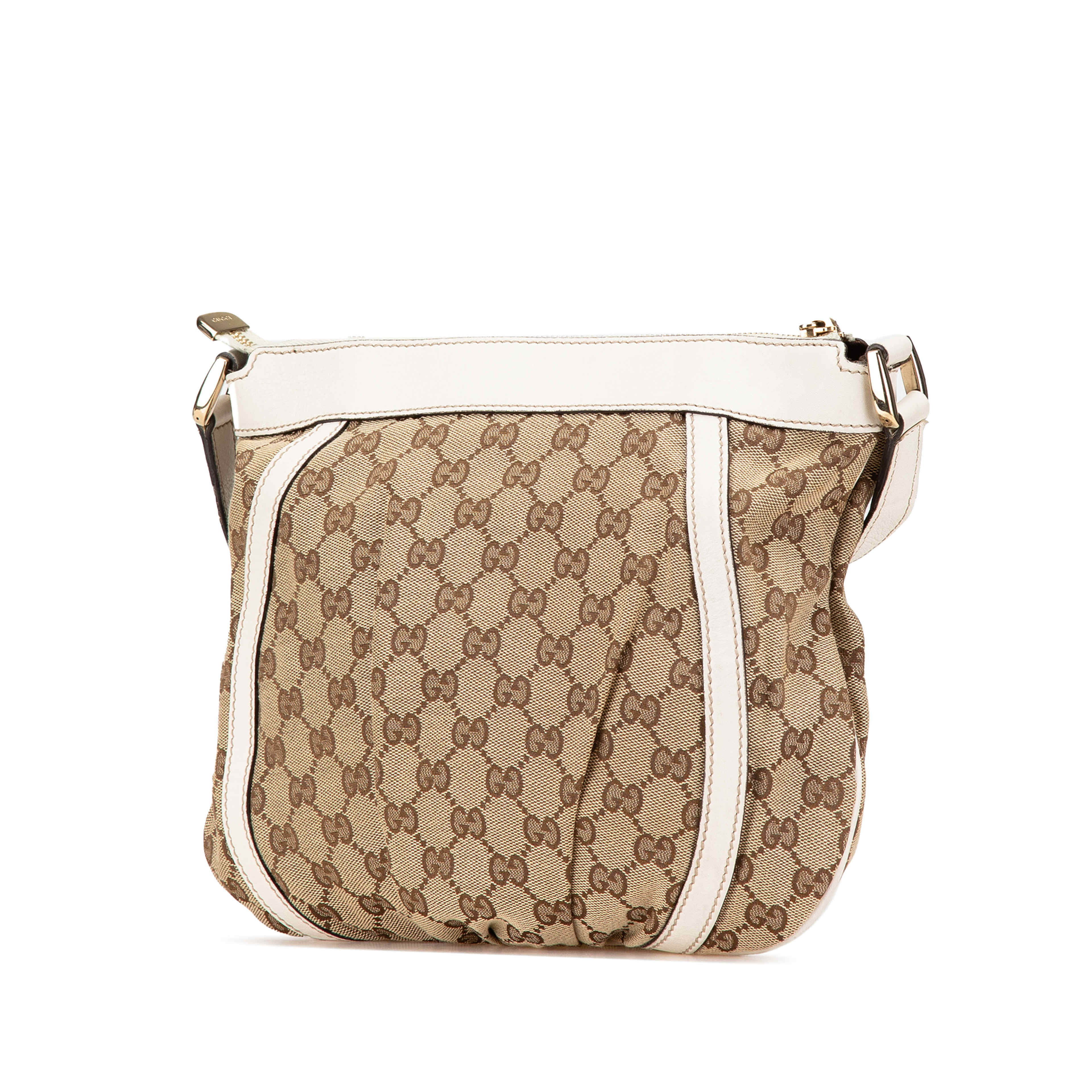 Gucci Gg Canvas Abbey D Ring Crossbody, från Luxclusif, i färgen vit. Klicka för att öppna bilden i stort format