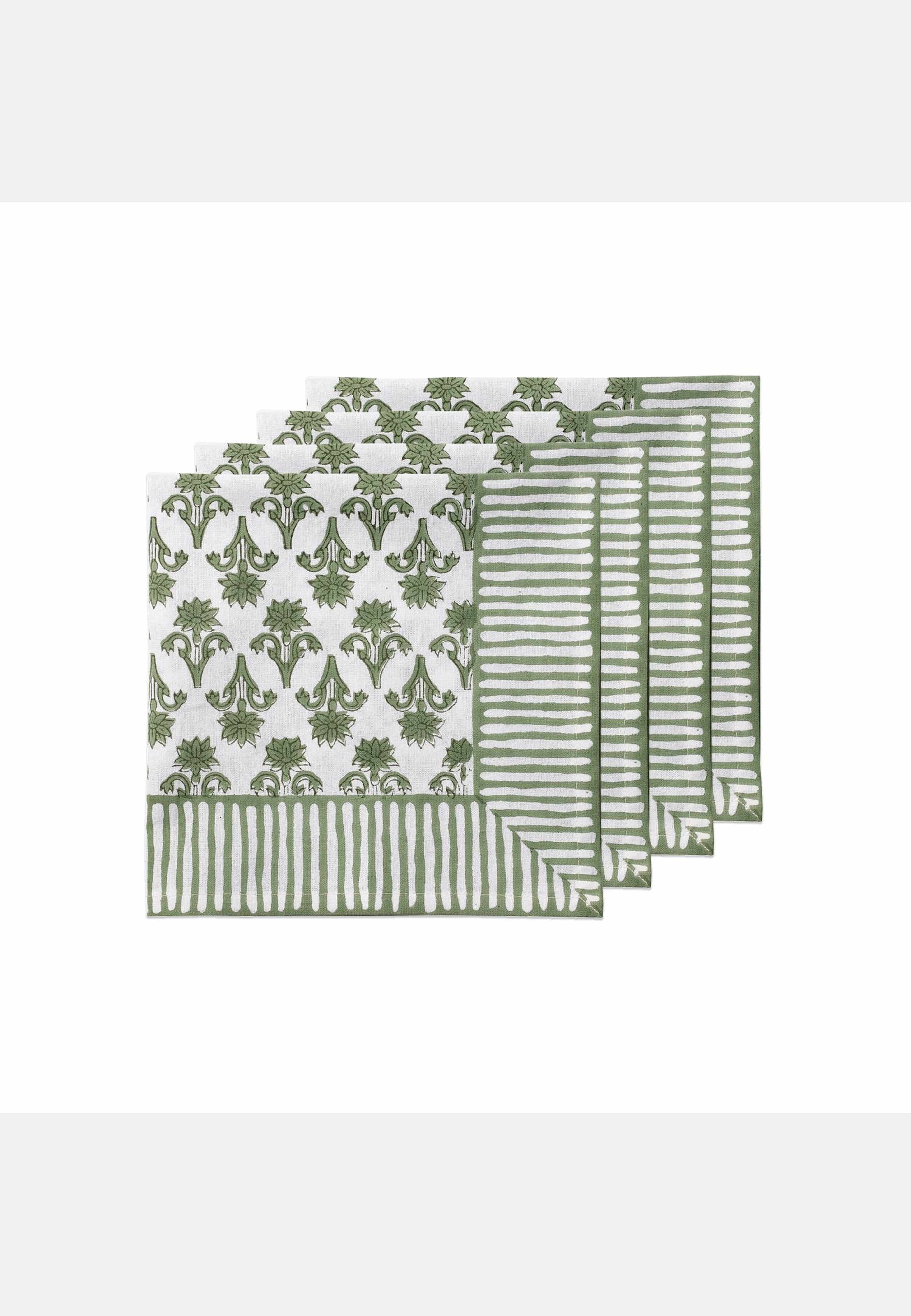 Lily Servett 4-pack - 45x45 Cm, från Pick A Poppy, i färgen green. Klicka för att öppna bilden i stort format