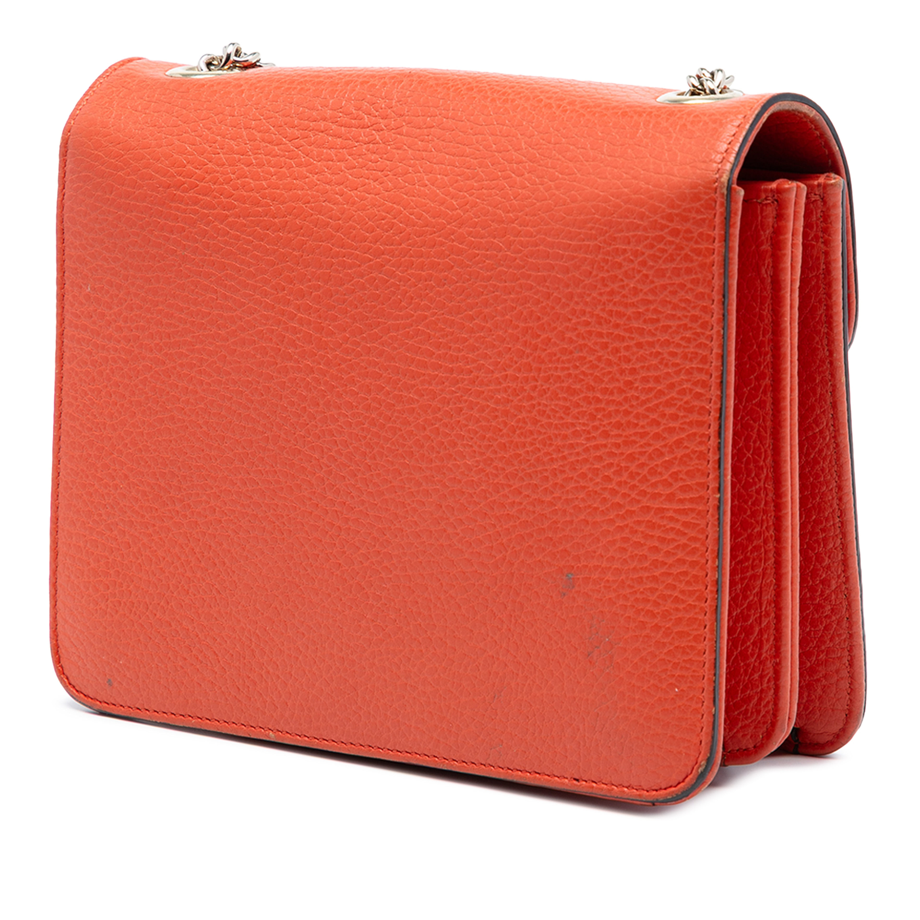 Gucci Small Dollar Calfskin Interlocking G Crossbody, från Luxclusif, i färgen orange. Klicka för att öppna bilden i stort format