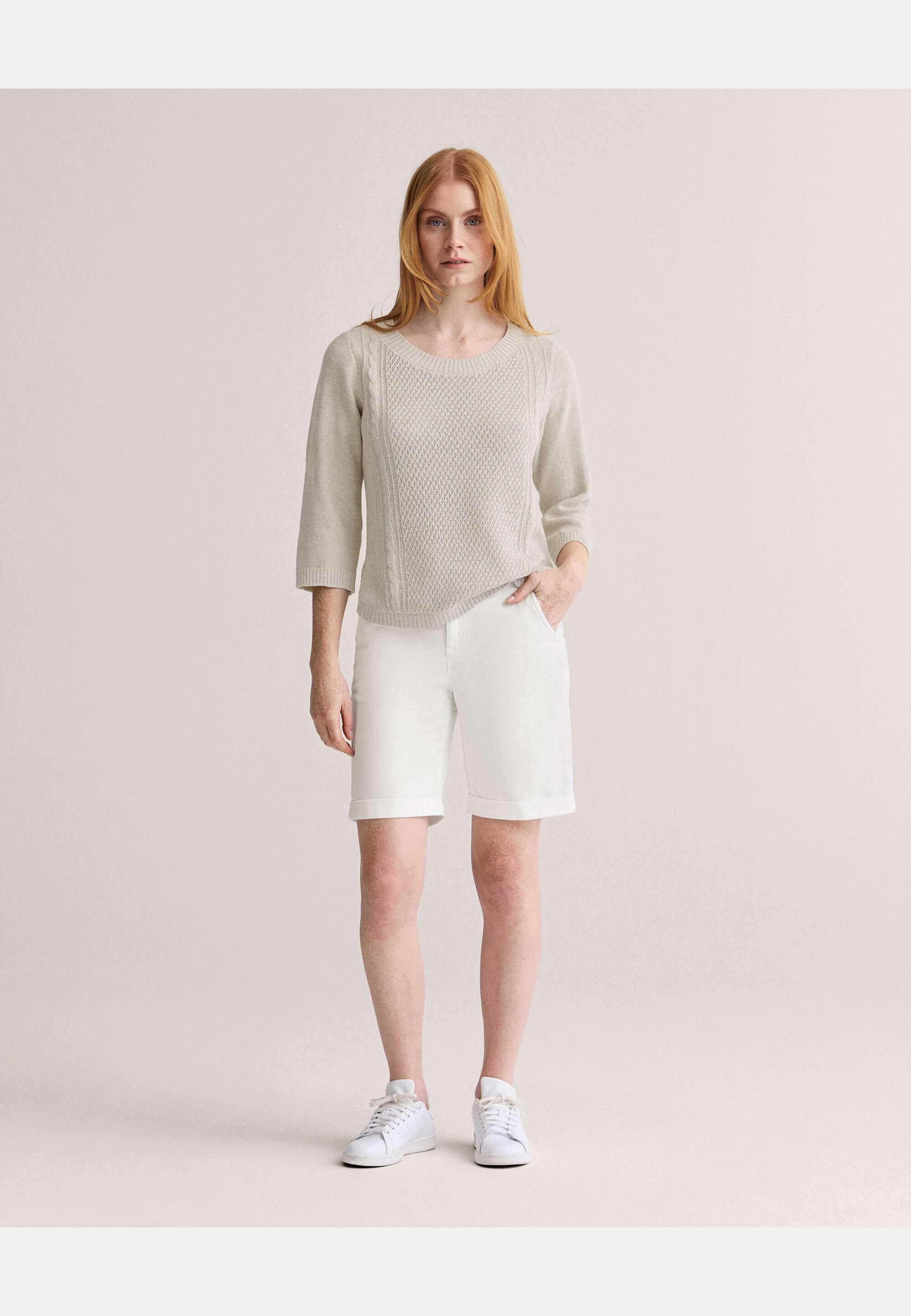 Marwa Cable Sweater, från Newhouse, i färgen beige. Klicka för att öppna bilden i stort format